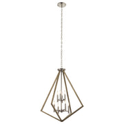 Deryn 30" 8-Light Chandelier, Distressed Antique Gray Finish - Bees Lighting