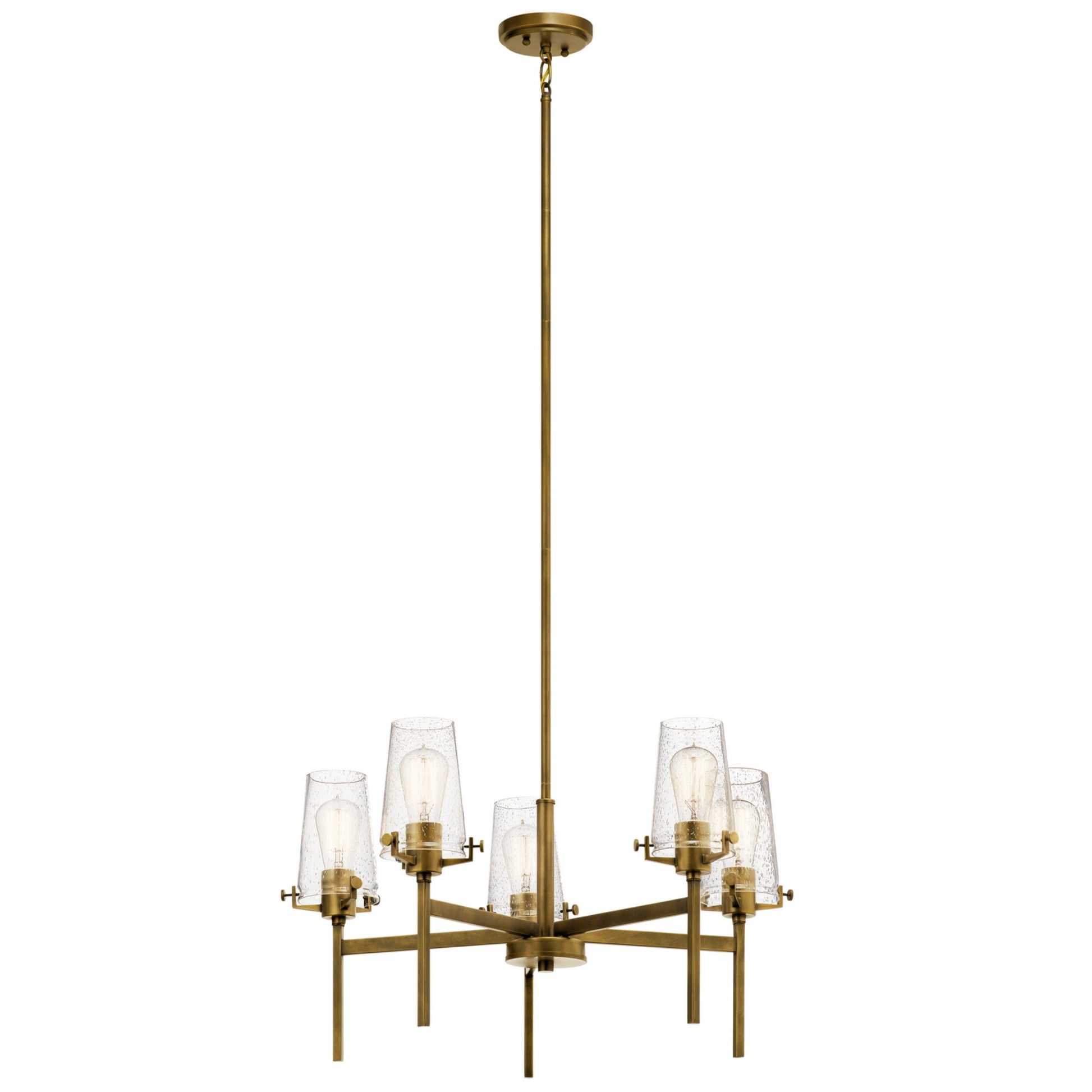 Alton 27" 5-Light Chandelier, Natural Brass Finish - Bees Lighting