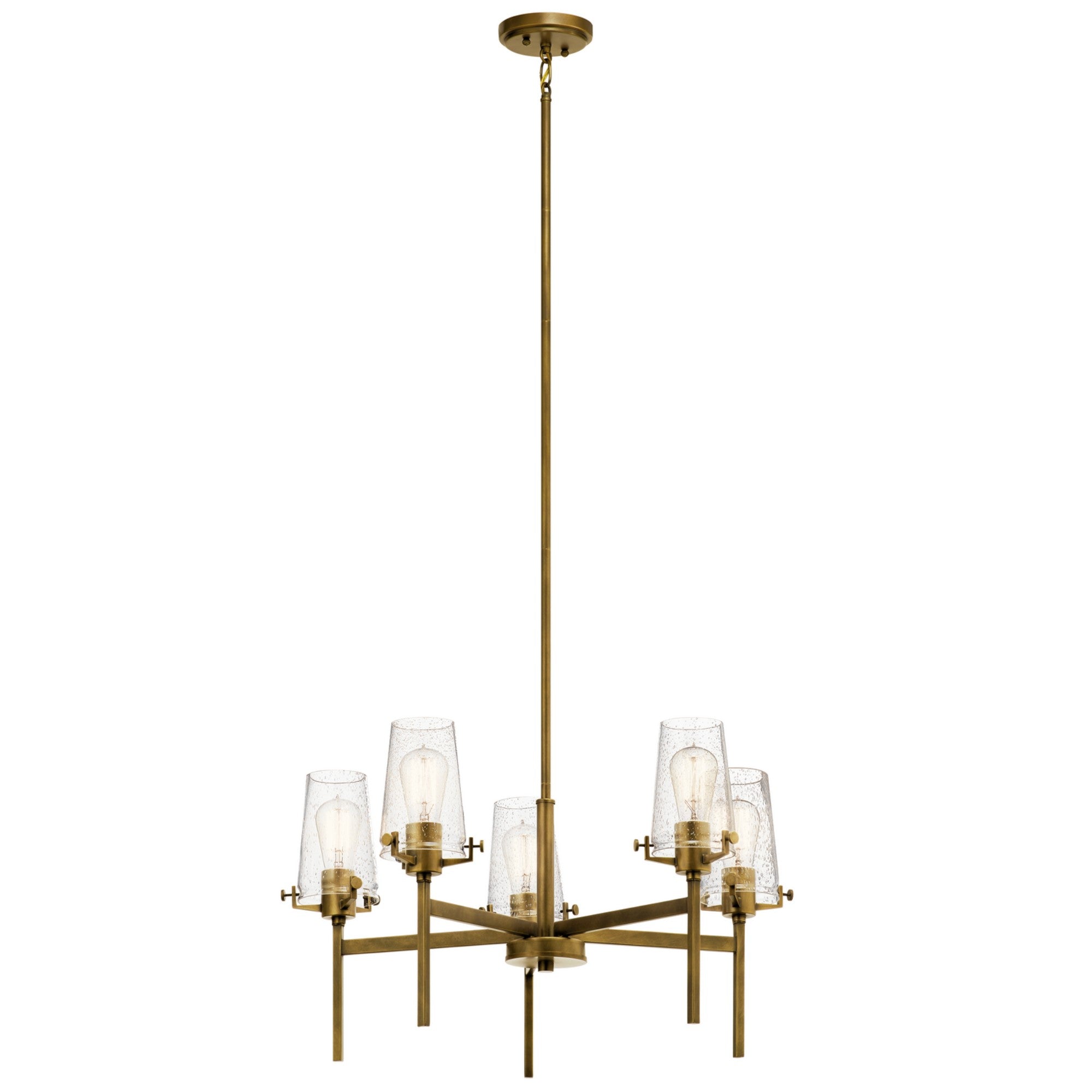 Alton 27" 5-Light Chandelier, Natural Brass Finish - Bees Lighting