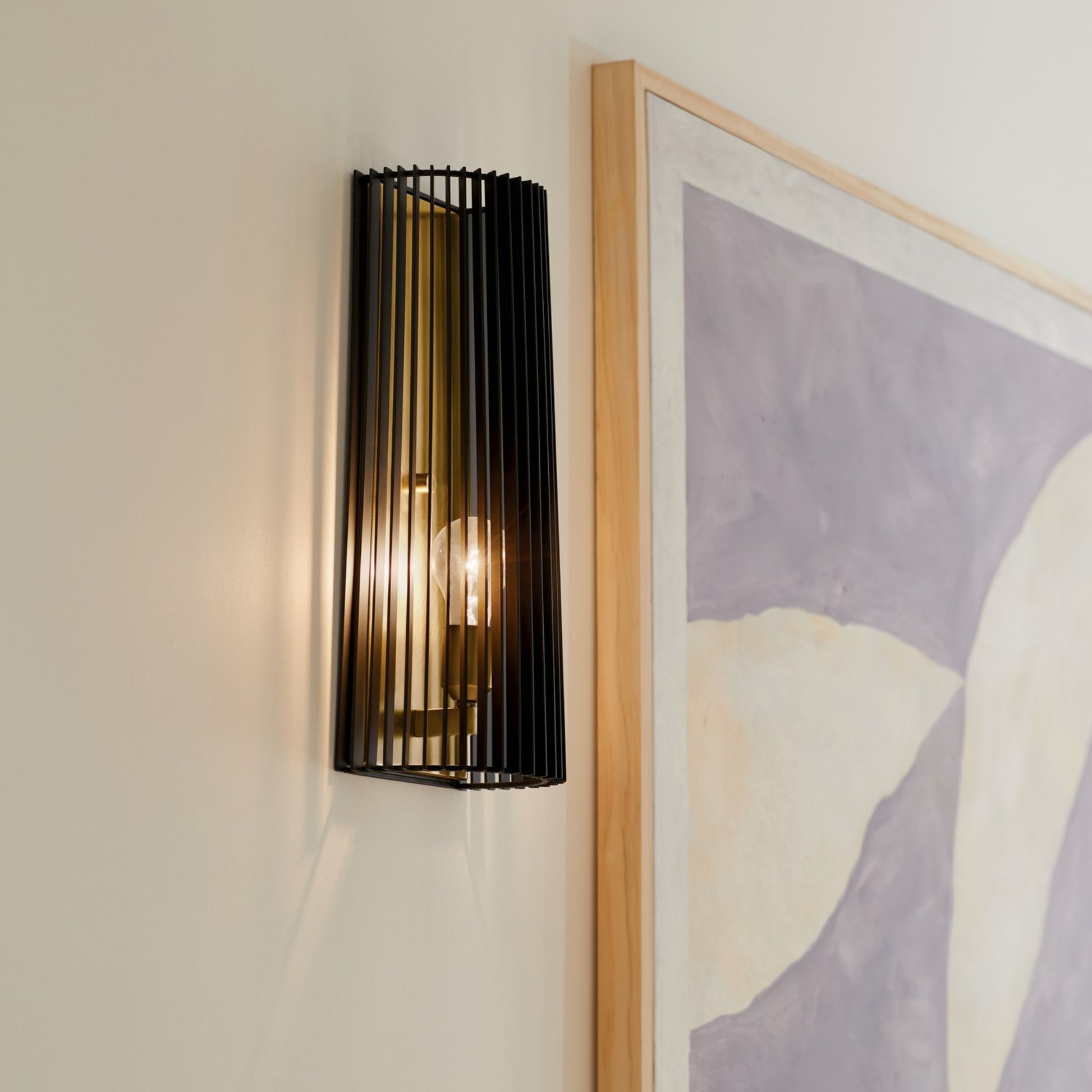 Linara 17" Wall Sconce, Black Finish - Bees Lighting