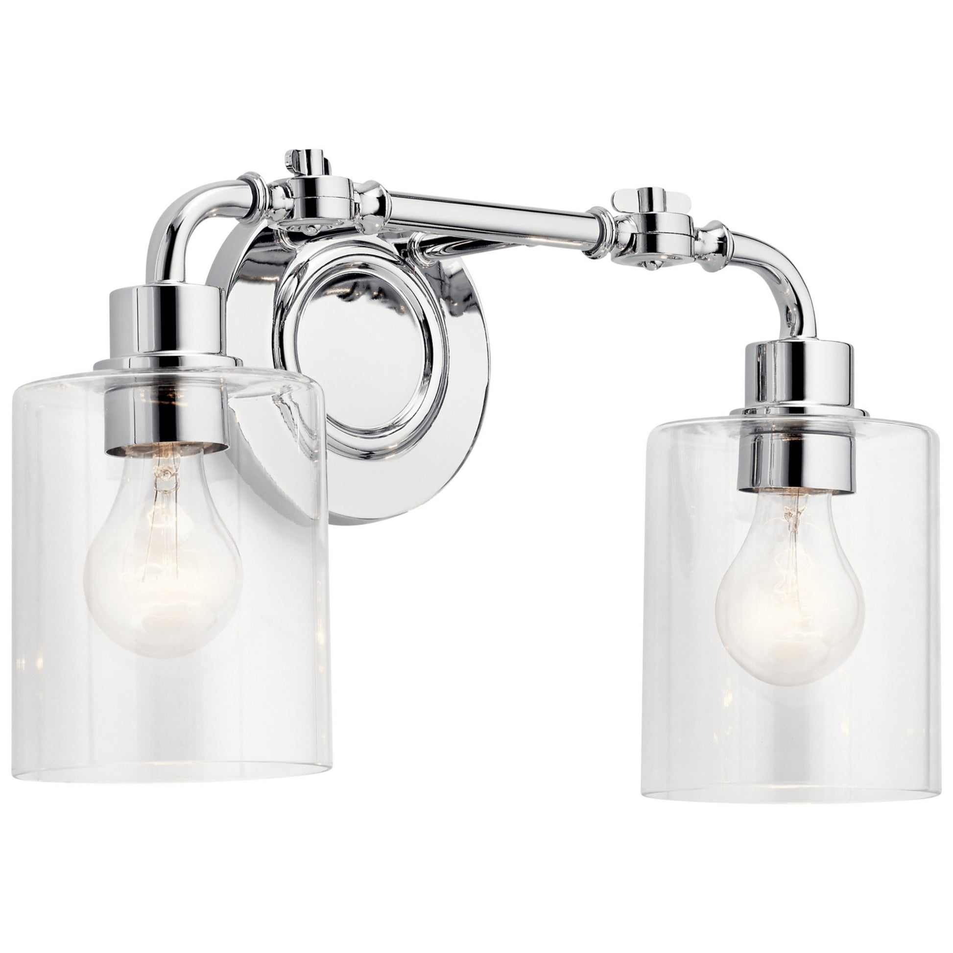 Gunnison 17" 2-Light Bath Vanity Light, Chrome Finish - Bees Lighting