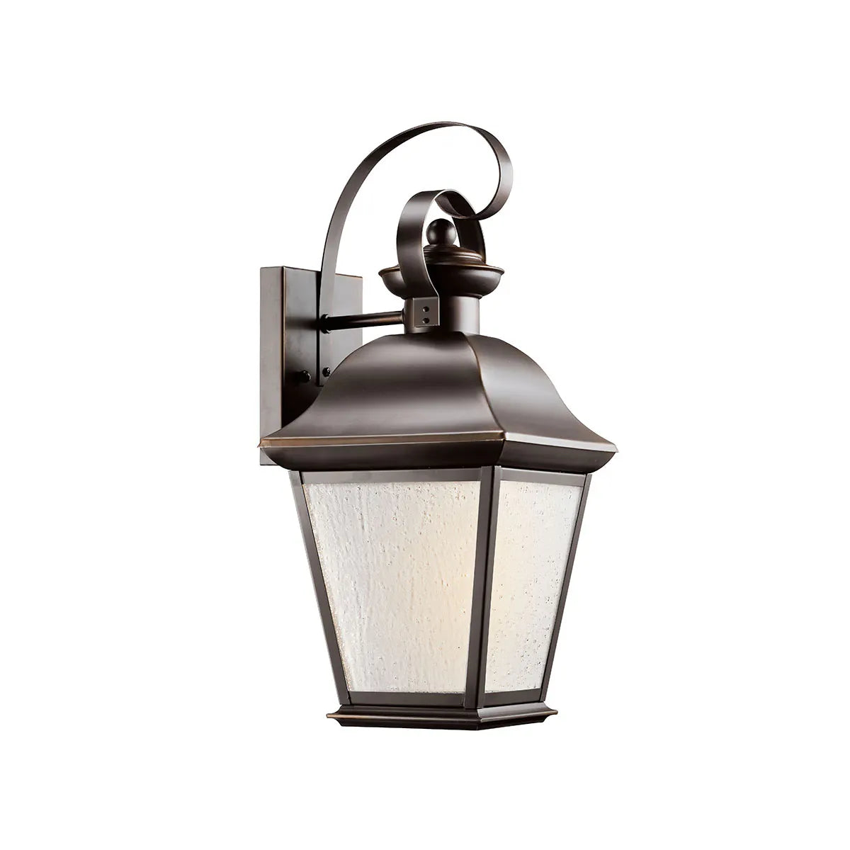 Mount Vernon 17" 1-Light Outdoor Wall Light With Clear Seeded Glass, Bronze Finish - Bees Lighting