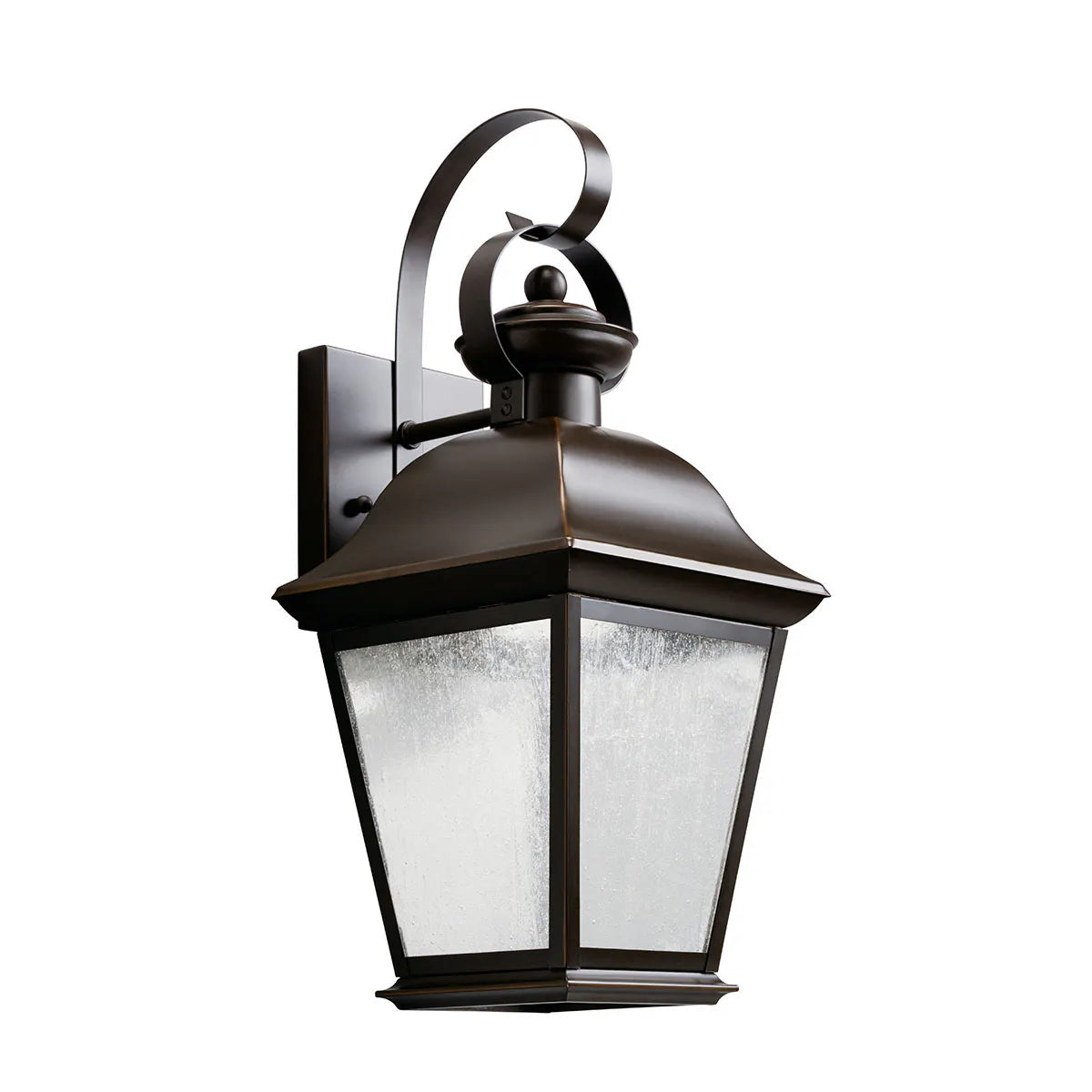Mount Vernon 17" 1-Light Outdoor Wall Light With Clear Seeded Glass, Bronze Finish - Bees Lighting
