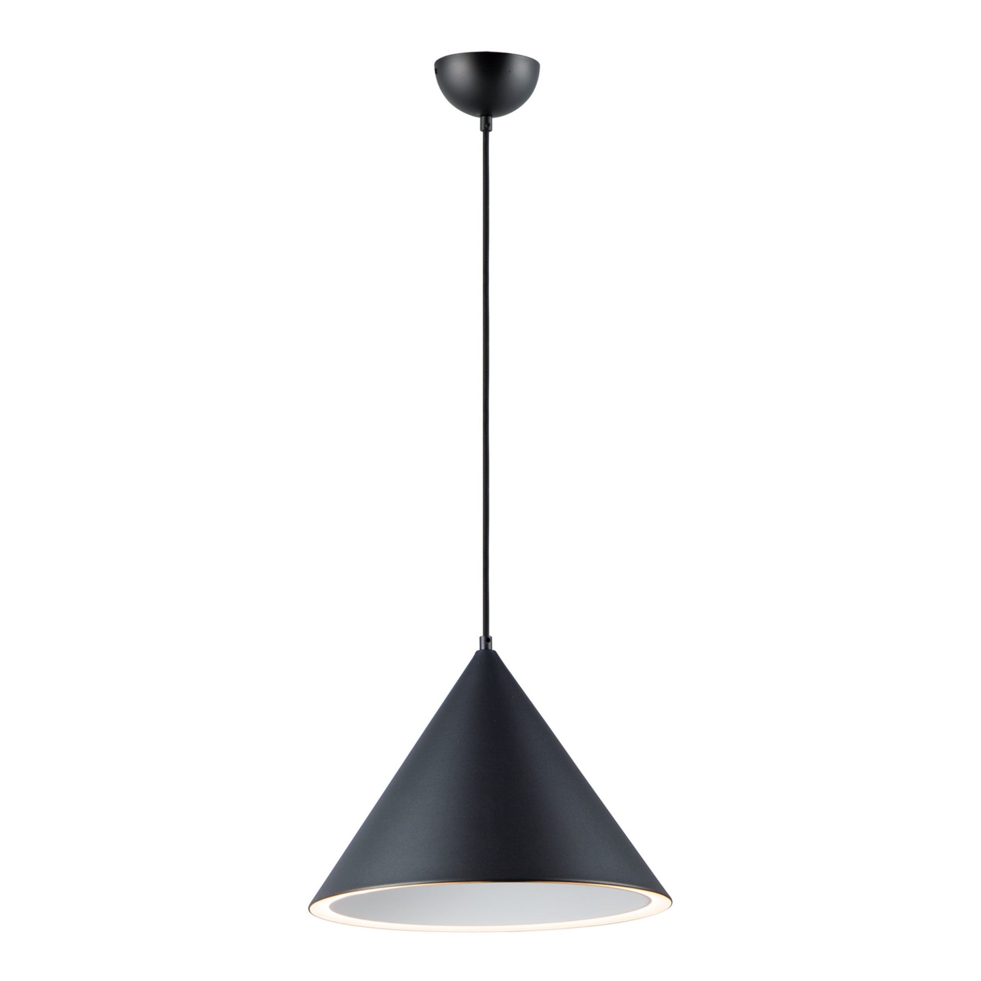 Abyss 16" Cone LED Pendant, Black Finish - Bees Lighting