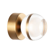 Swank 6" LED Wall Sconce/Flush Mount, Natural Aged Brass Finish - Bees Lighting