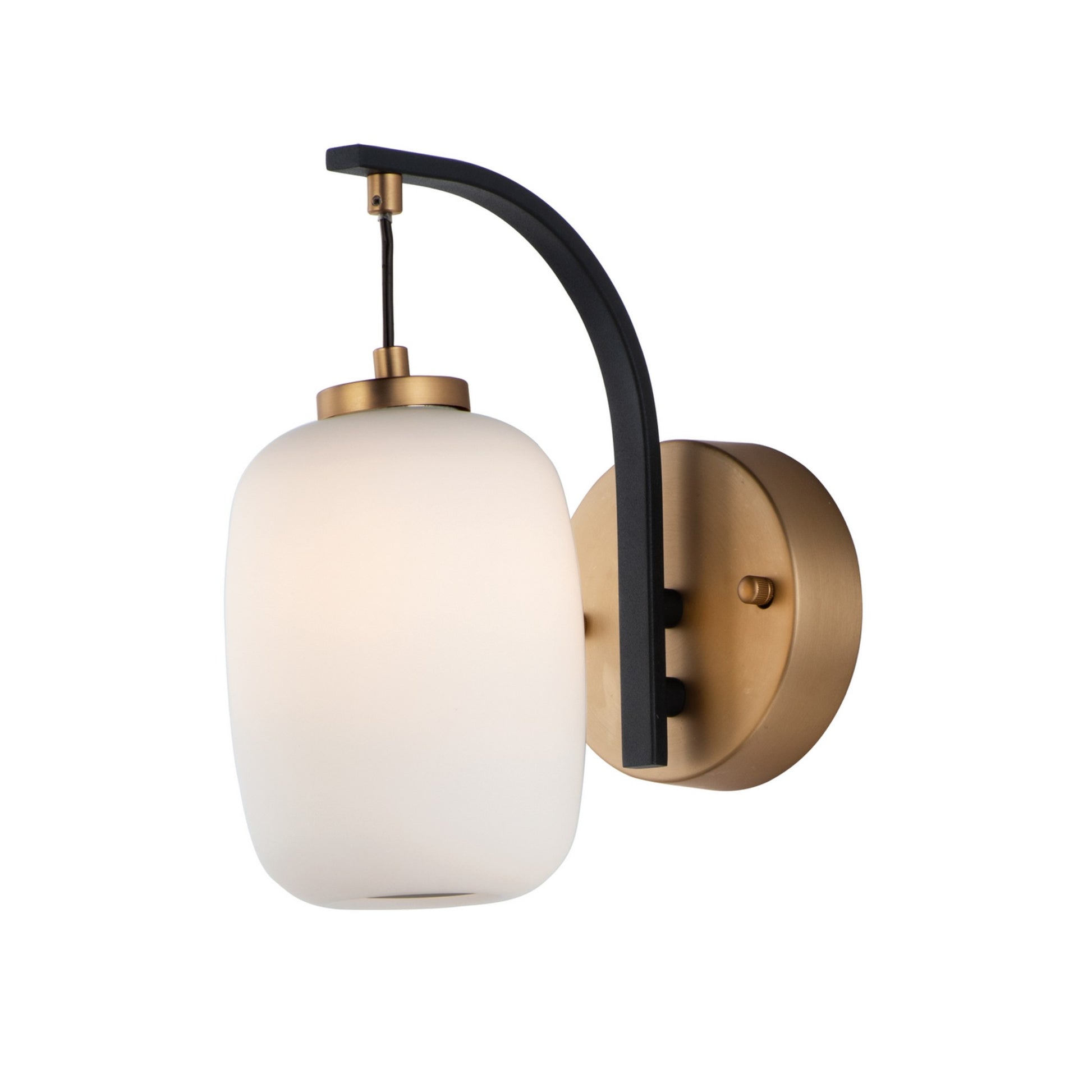 Soji 10" Jar LED Wall Sconce, Black & Gold Finish - Bees Lighting