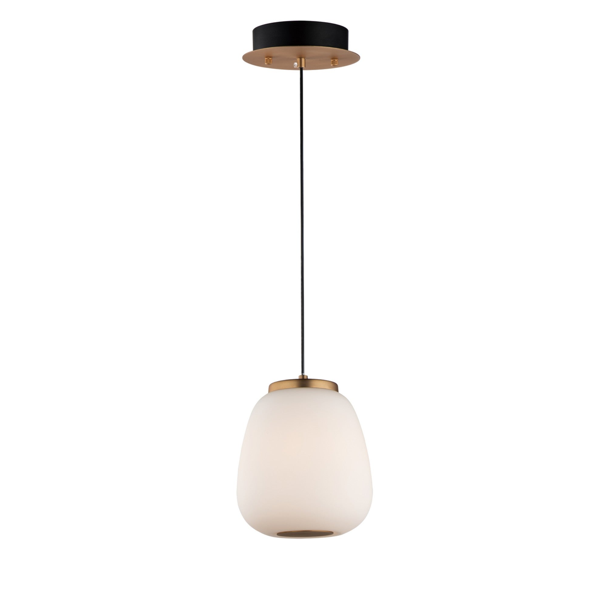 Soji 9" LED Pendant, Black & Gold Finish - Bees Lighting