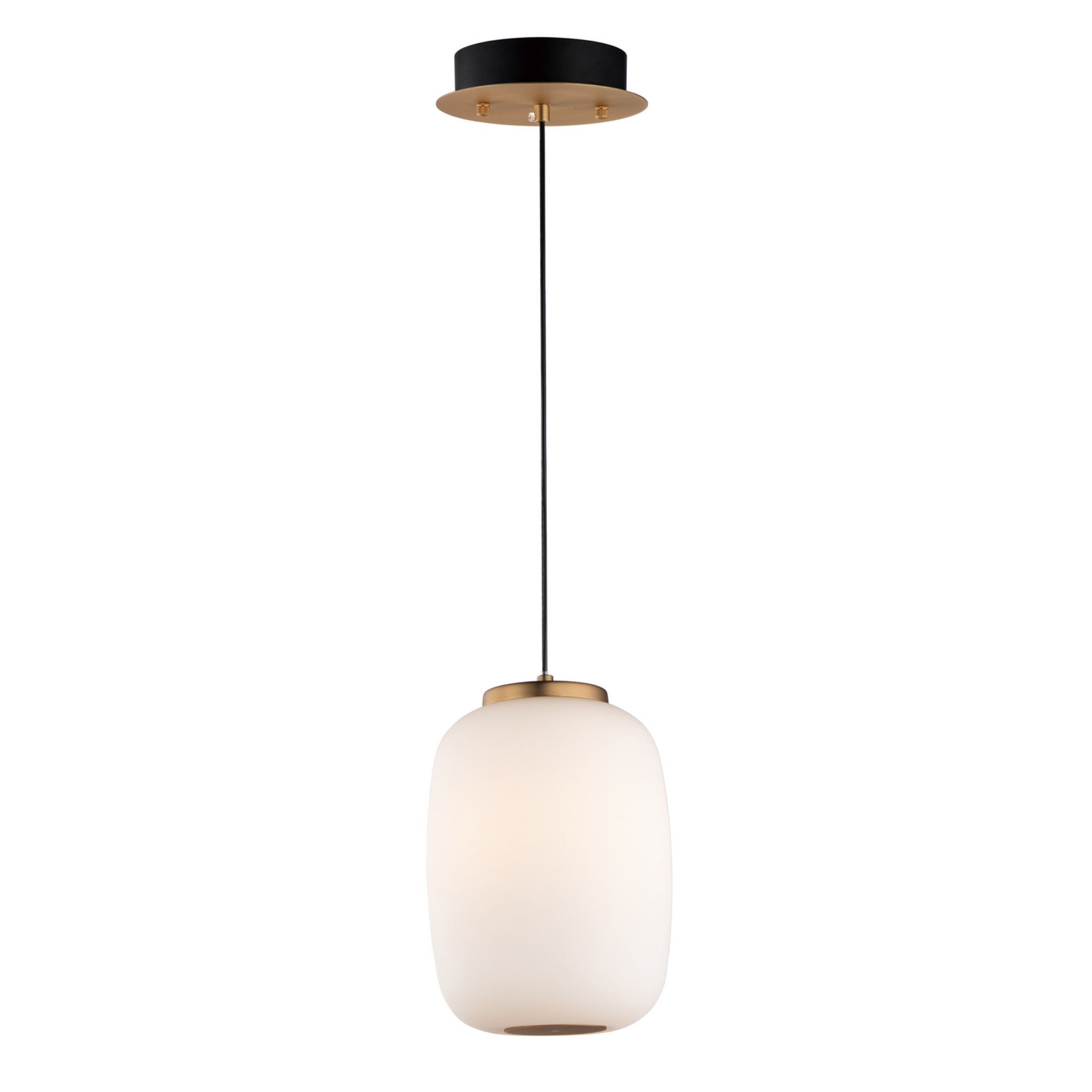 Soji 11" LED Pendant, Black & Gold Finish - Bees Lighting