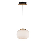 Soji 8" LED Pendant, Black & Gold Finish - Bees Lighting