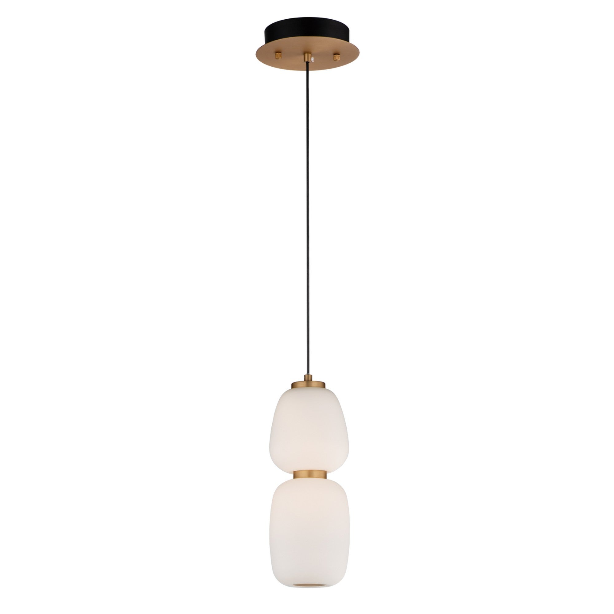 Soji 13" LED Pendant, Black & Gold Finish - Bees Lighting