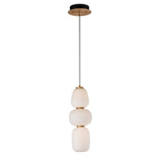 Soji 18" LED Pendant, Black & Gold Finish - Bees Lighting