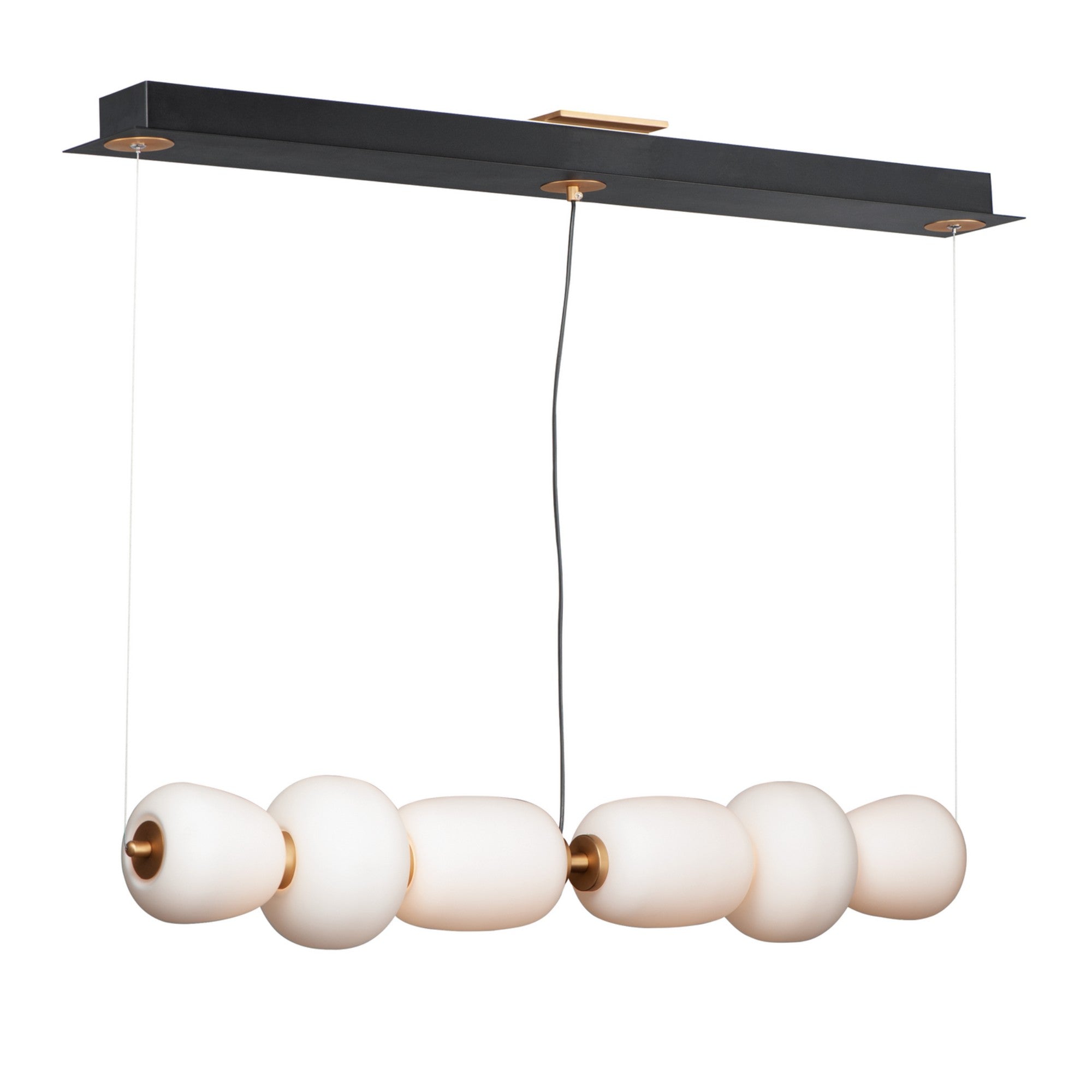Soji 40" LED Linear Pendant, Black & Gold Finish - Bees Lighting