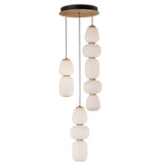 Soji 28" 3-Light LED Pendant, Black & Gold Finish - Bees Lighting
