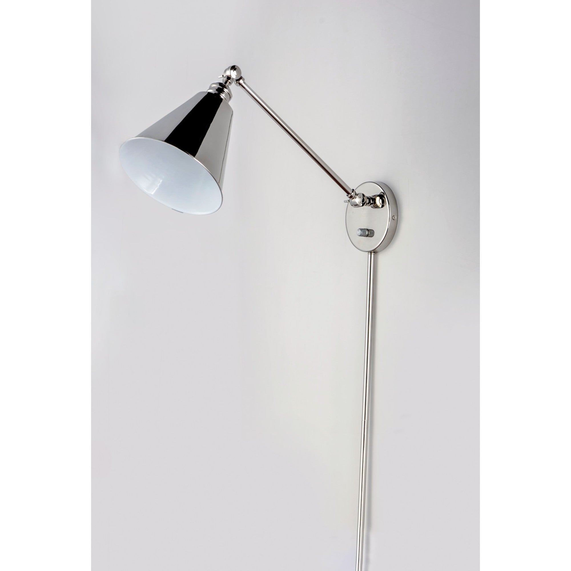 Library 32" Wall Sconce, Polished Nickel Finish - Bees Lighting