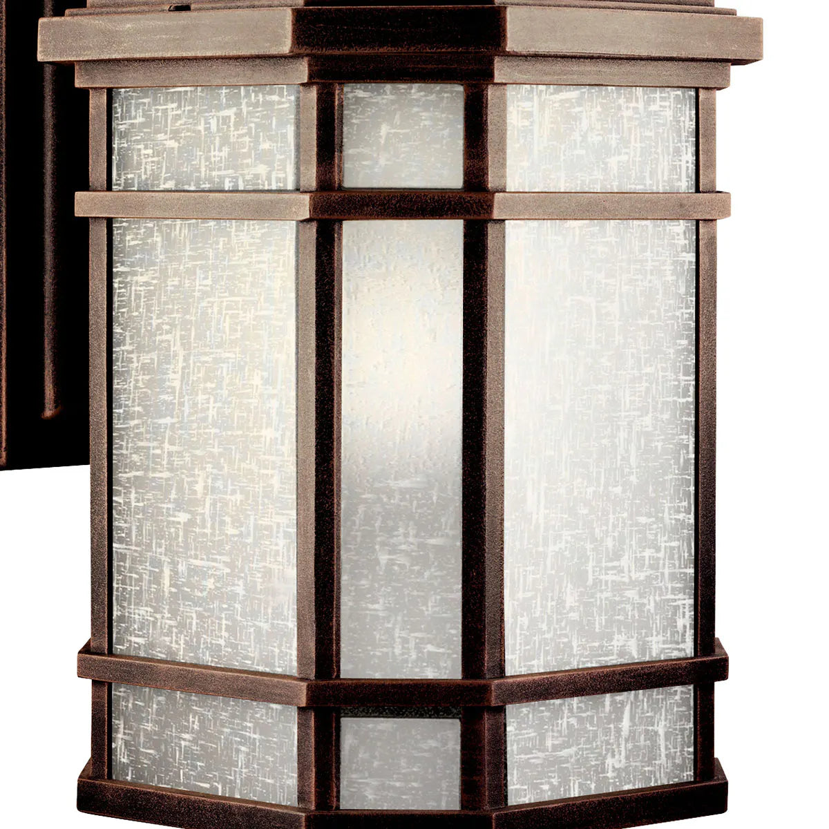 Cameron 14" 1-Light Outdoor Wall Light With Satin Etched Linen Glass, Bronze Finish - Bees Lighting