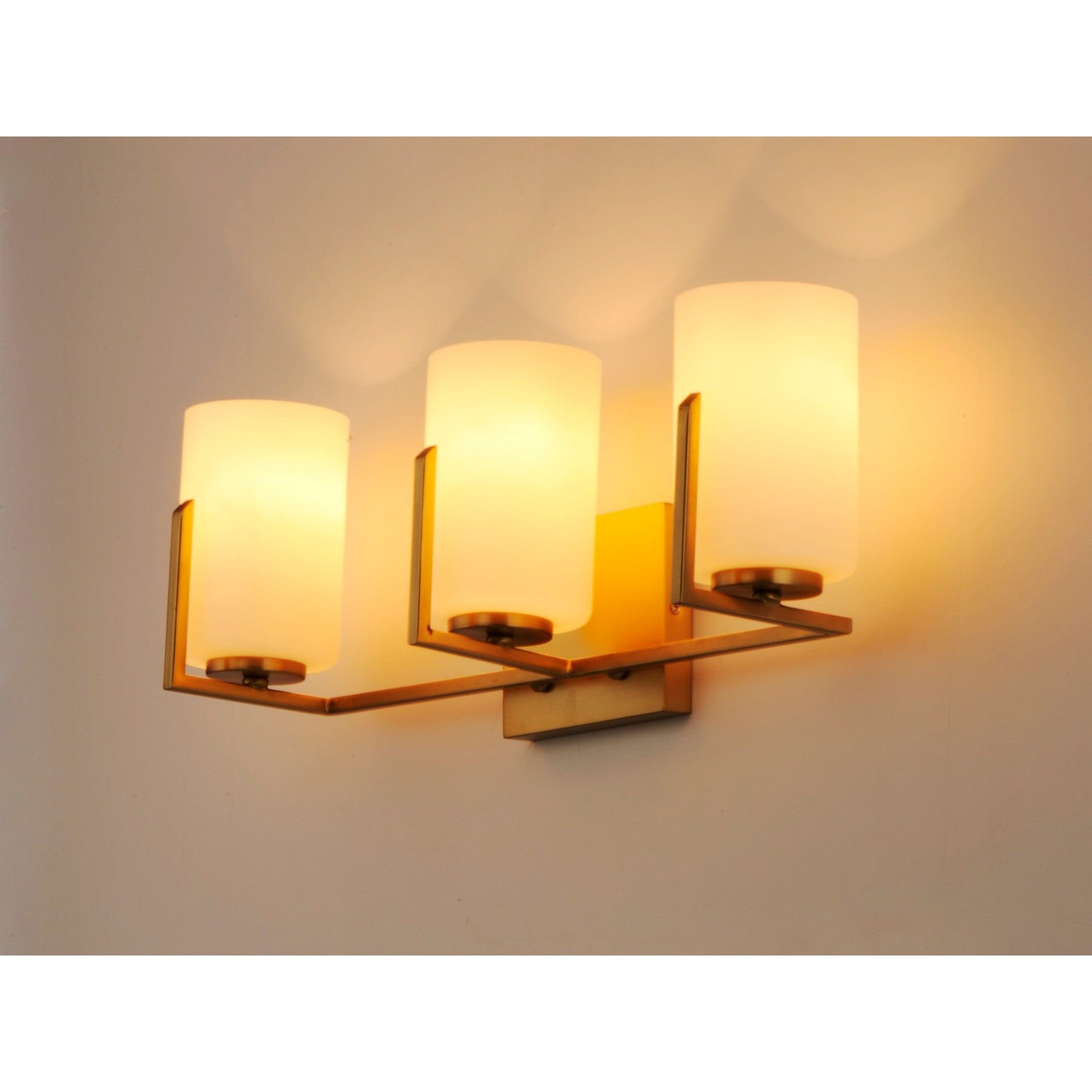 Dart 21" 3 Lights Vanity Light, Satin Brass Finish - Bees Lighting
