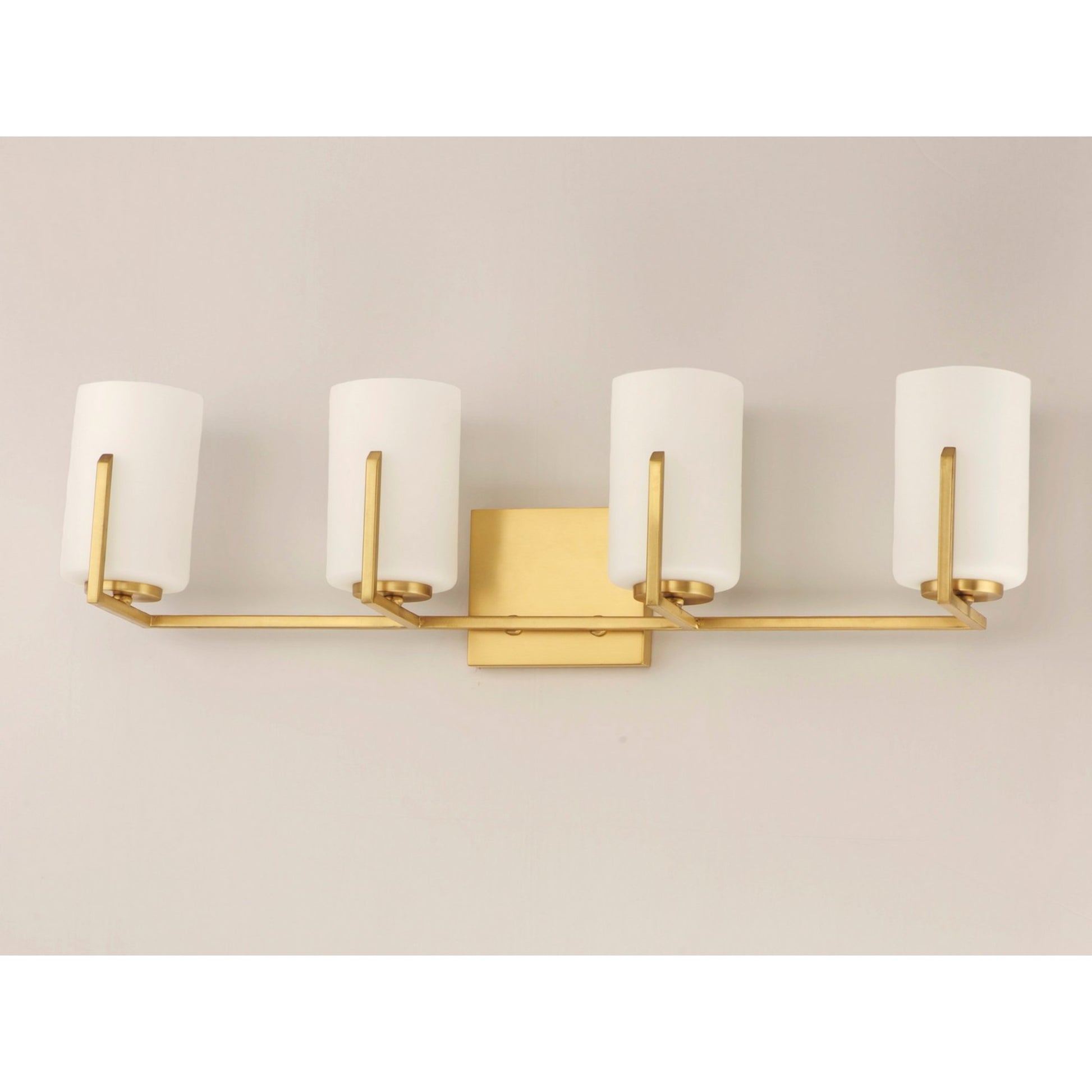 Dart 30" 4 Lights Vanity Light, Satin Brass Finish - Bees Lighting