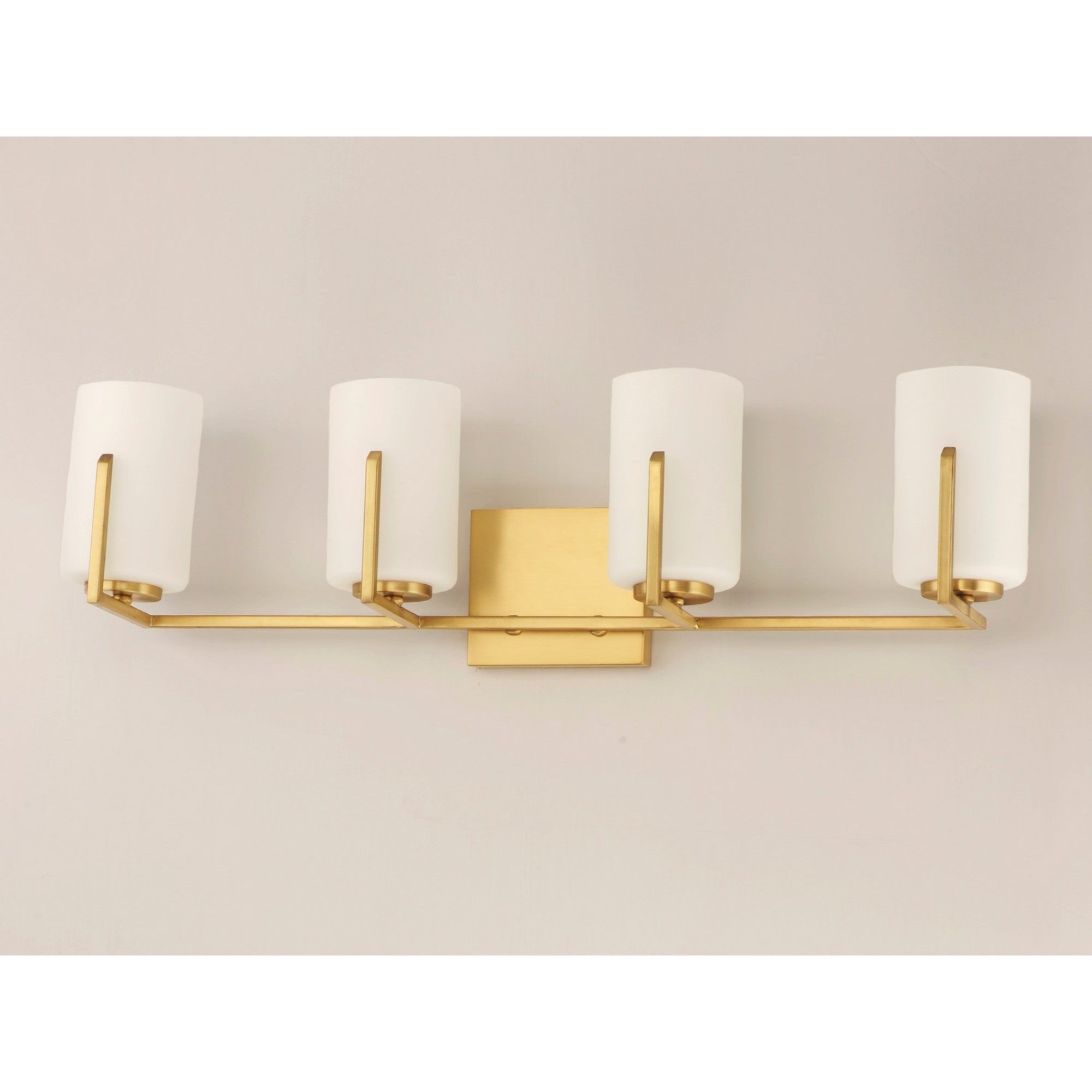 Dart 30" 4 Lights Vanity Light, Satin Brass Finish - Bees Lighting