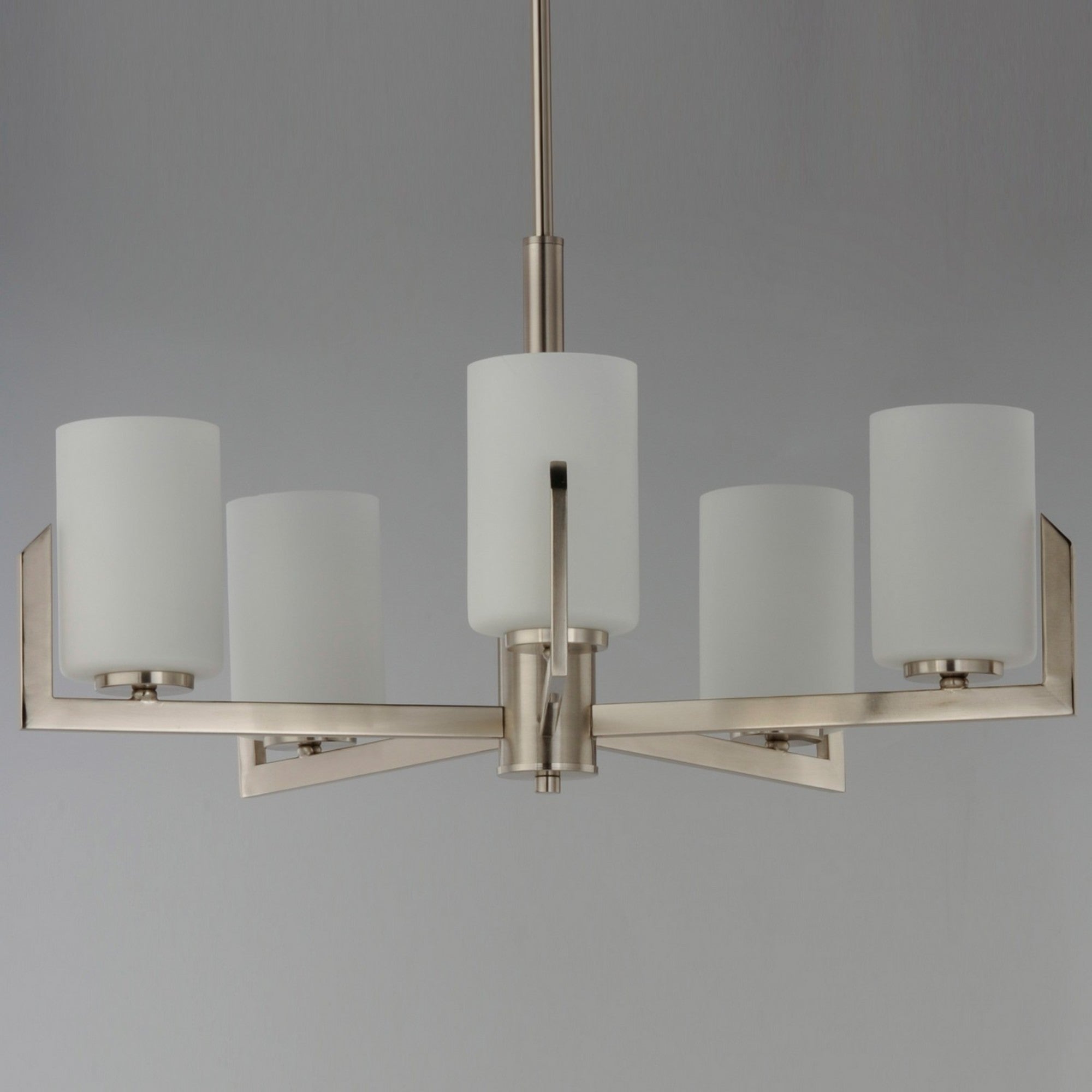 Dart 26" 5 Lights Chandelier, Nickel Finish - Bees Lighting