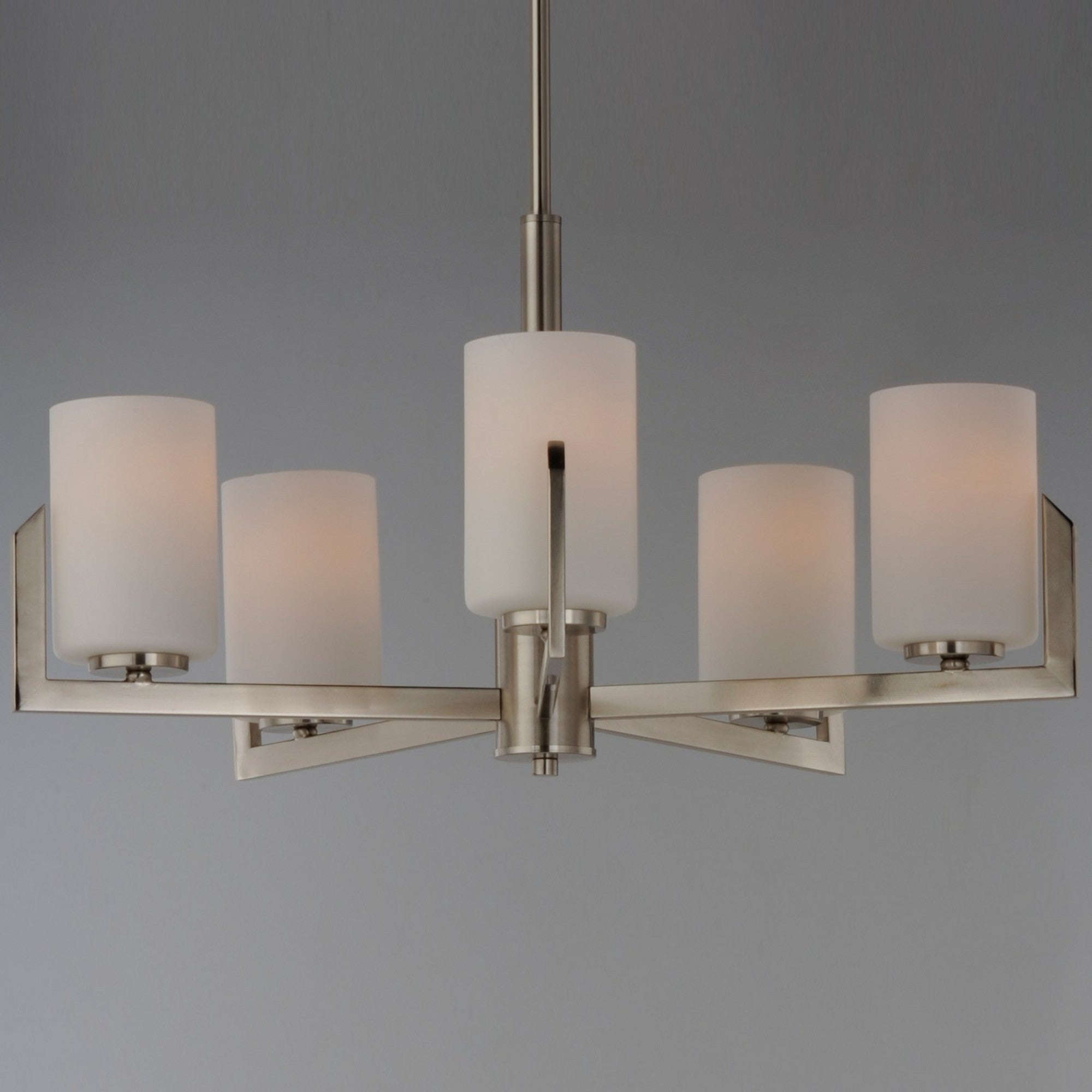 Dart 26" 5 Lights Chandelier, Nickel Finish - Bees Lighting