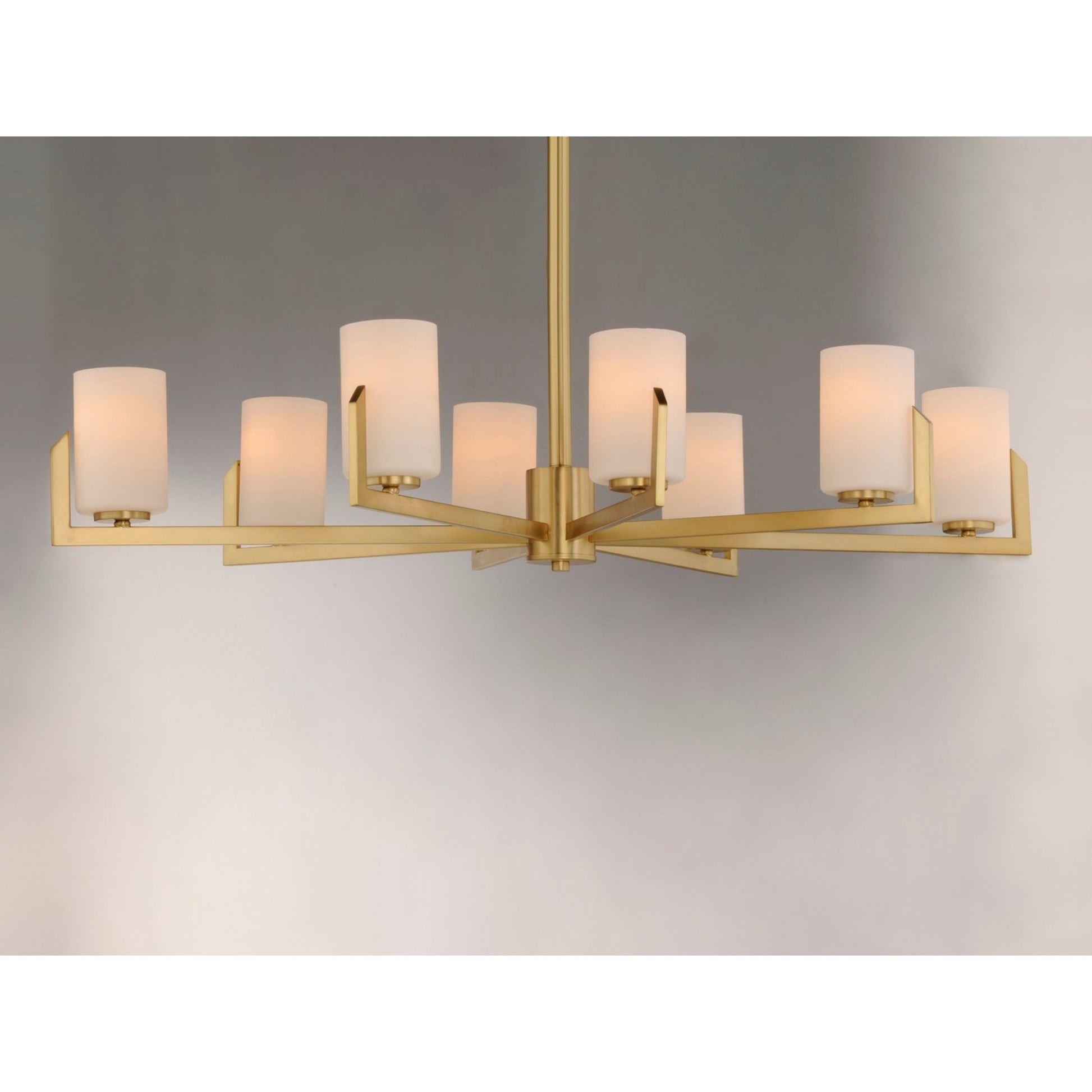 Dart 44" 8 Lights Chandelier, Brass Finish - Bees Lighting