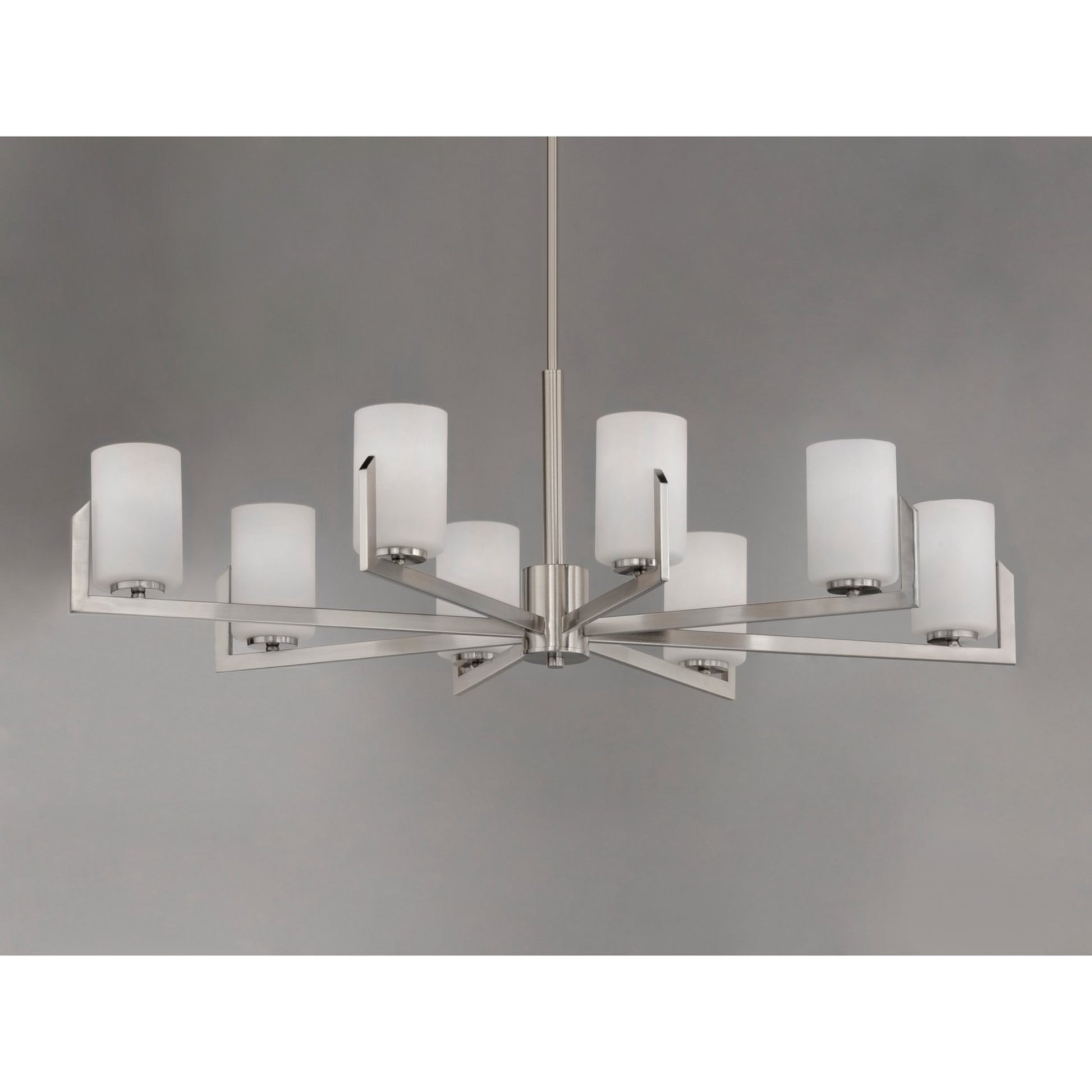 Dart 44" 8 Lights Chandelier, Nickel Finish - Bees Lighting