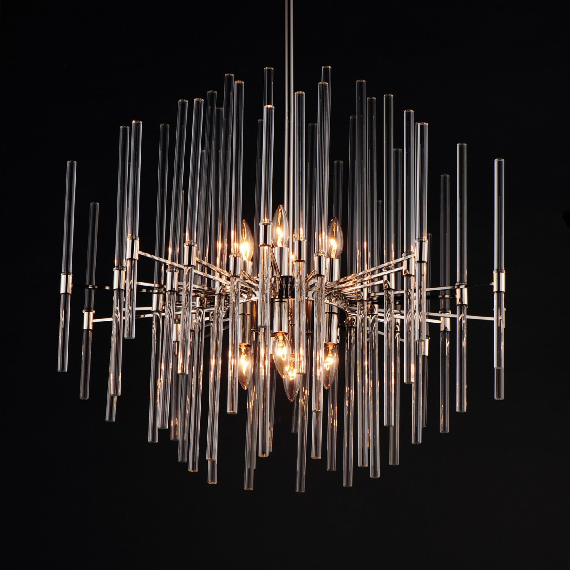 Divine 29" 8 Lights Chandelier, Polished Nickel finish - Bees Lighting