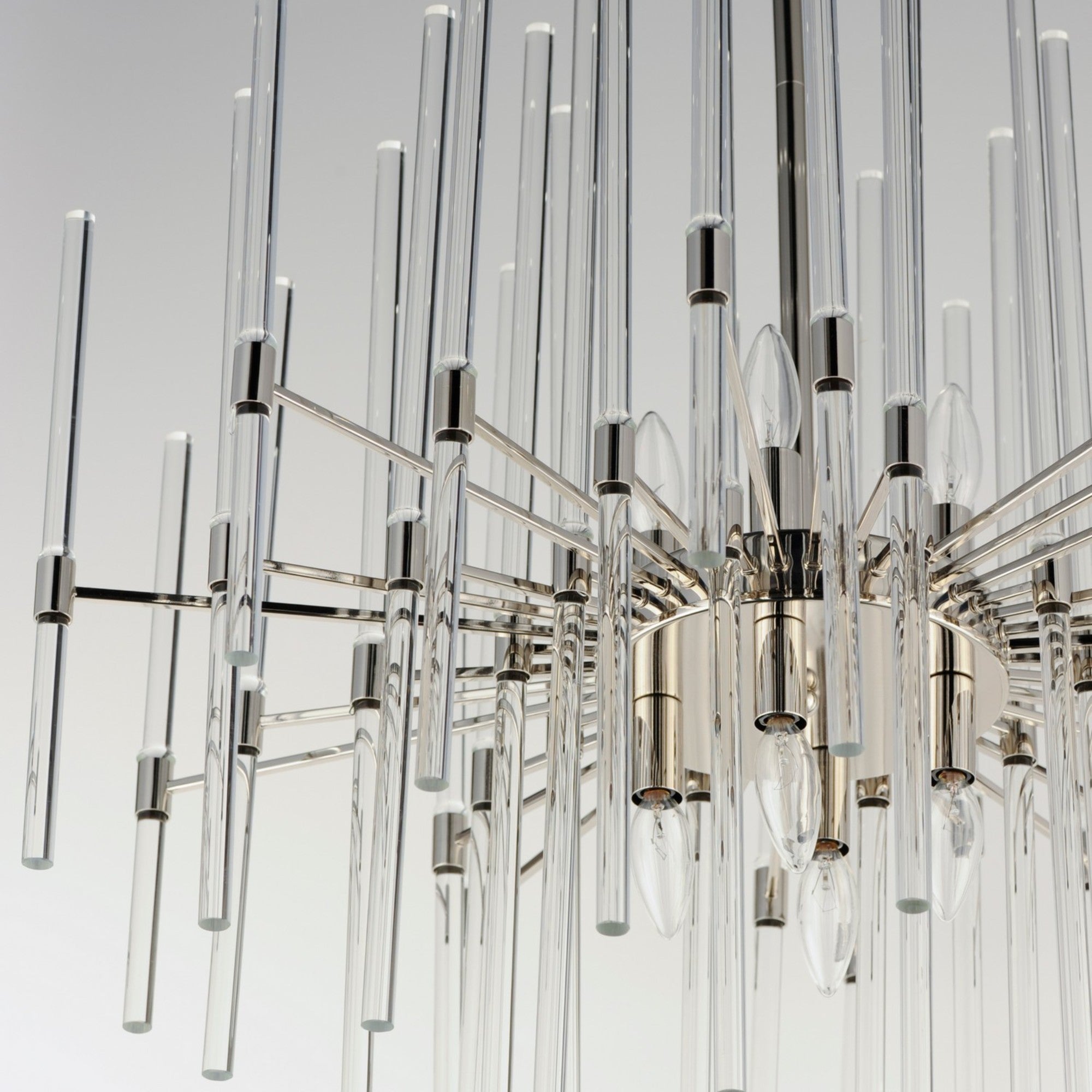 Divine 29" 8 Lights Chandelier, Polished Nickel finish - Bees Lighting