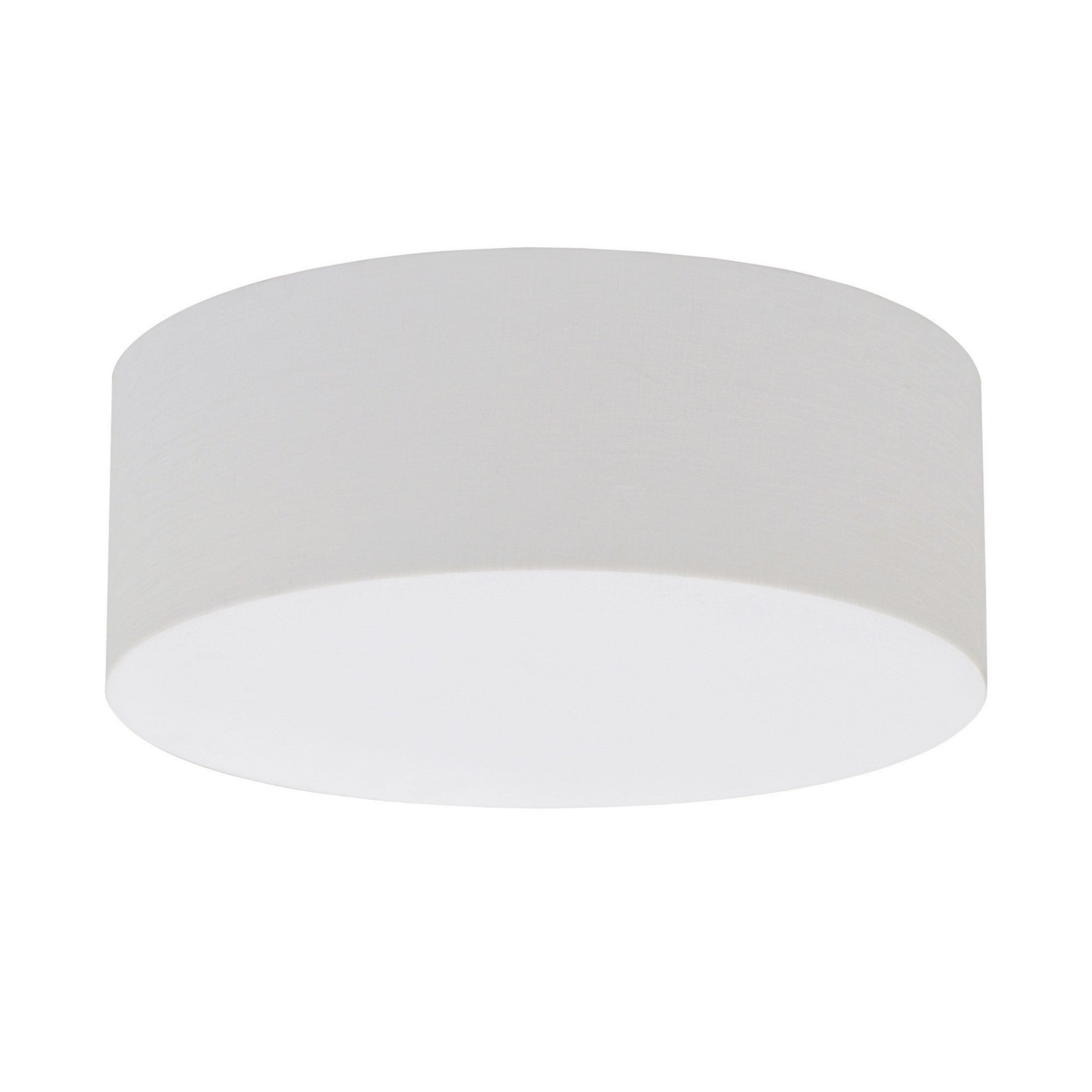 Anton 15" LED Flush Mount, Linen White Finish - Bees Lighting