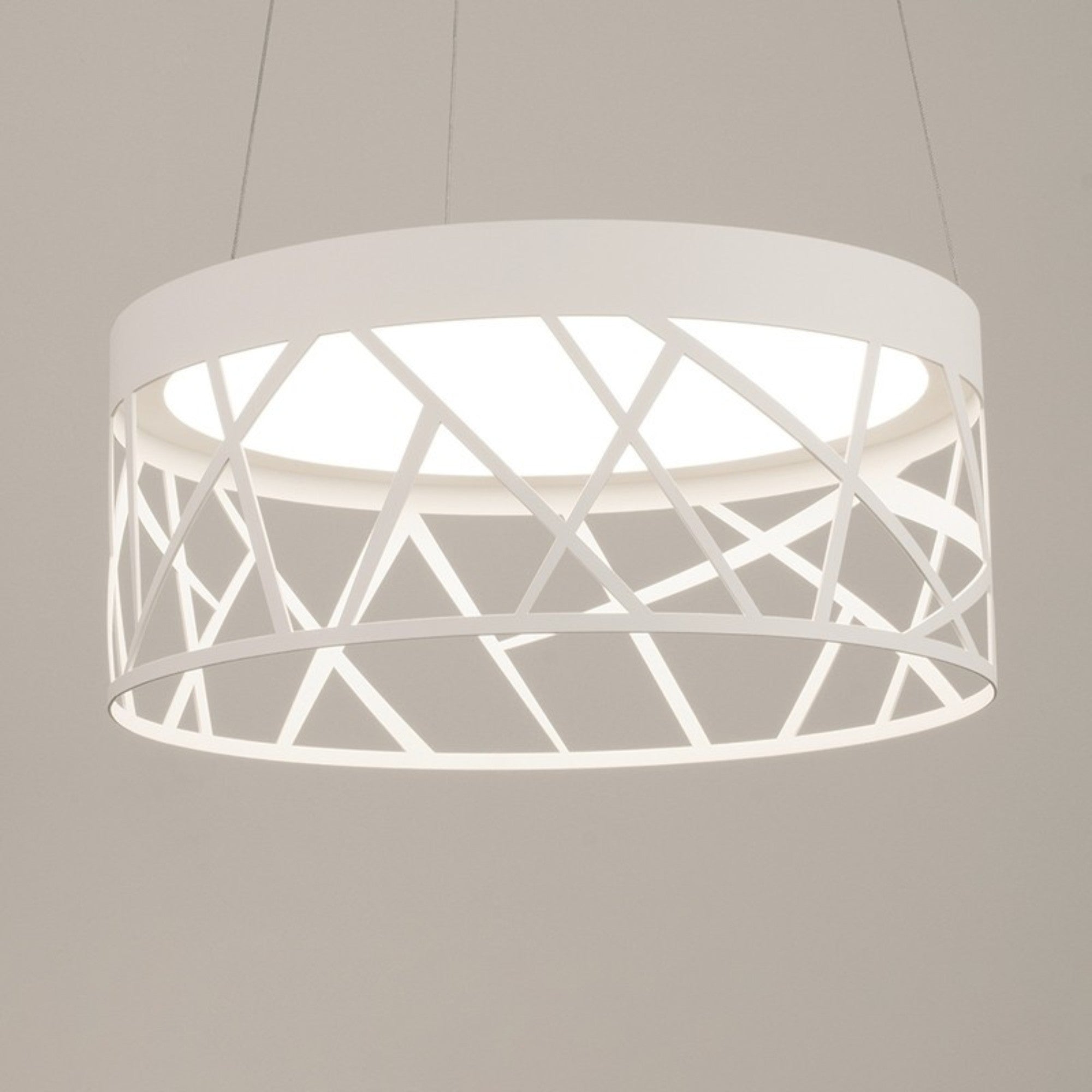 Boon 20" LED Pendant, White Finish - Bees Lighting
