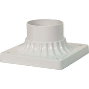 6" Aluminum Pier Mount Base, White Finish