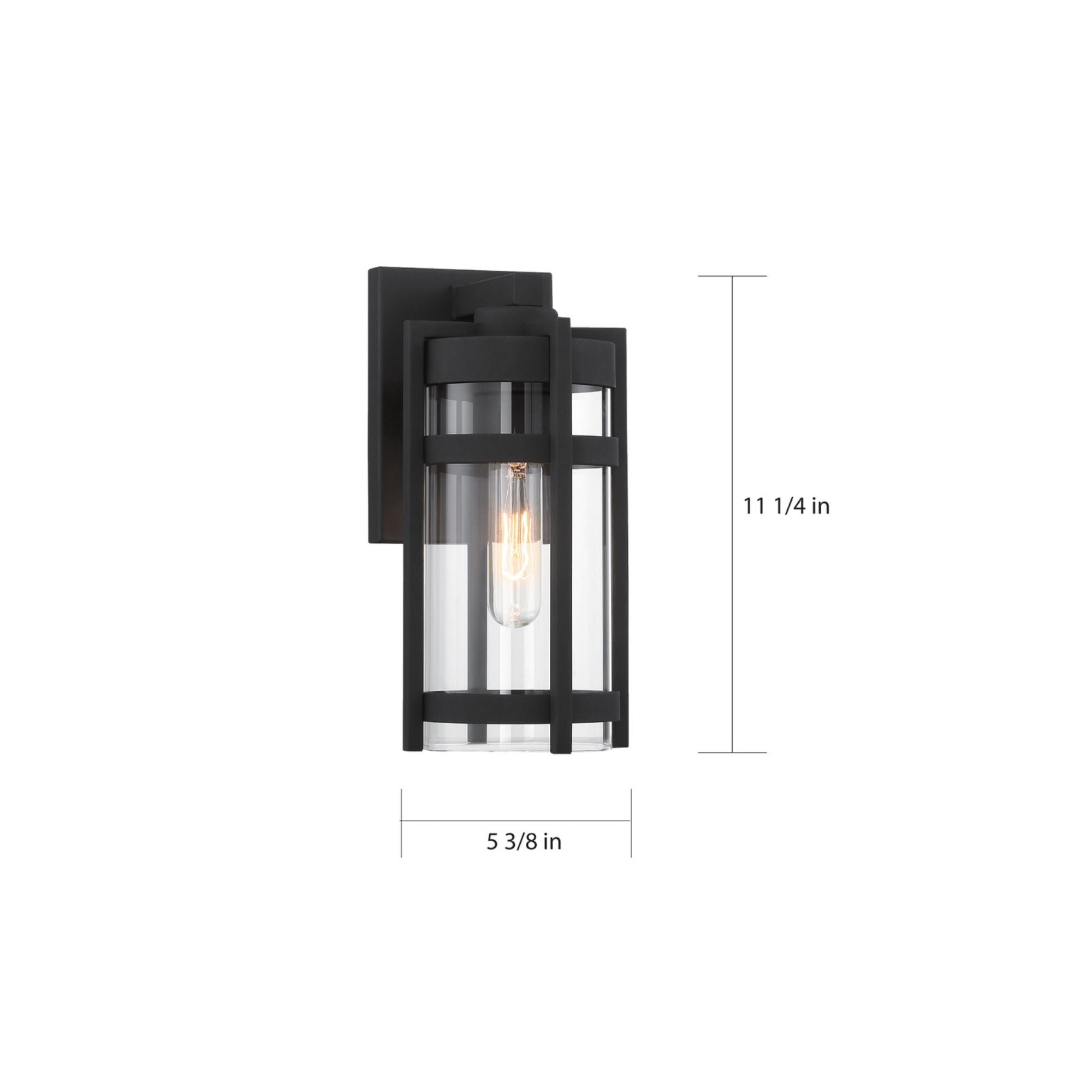 TofIno 11" Outdoor Wall Light, Black Finish - Bees Lighting