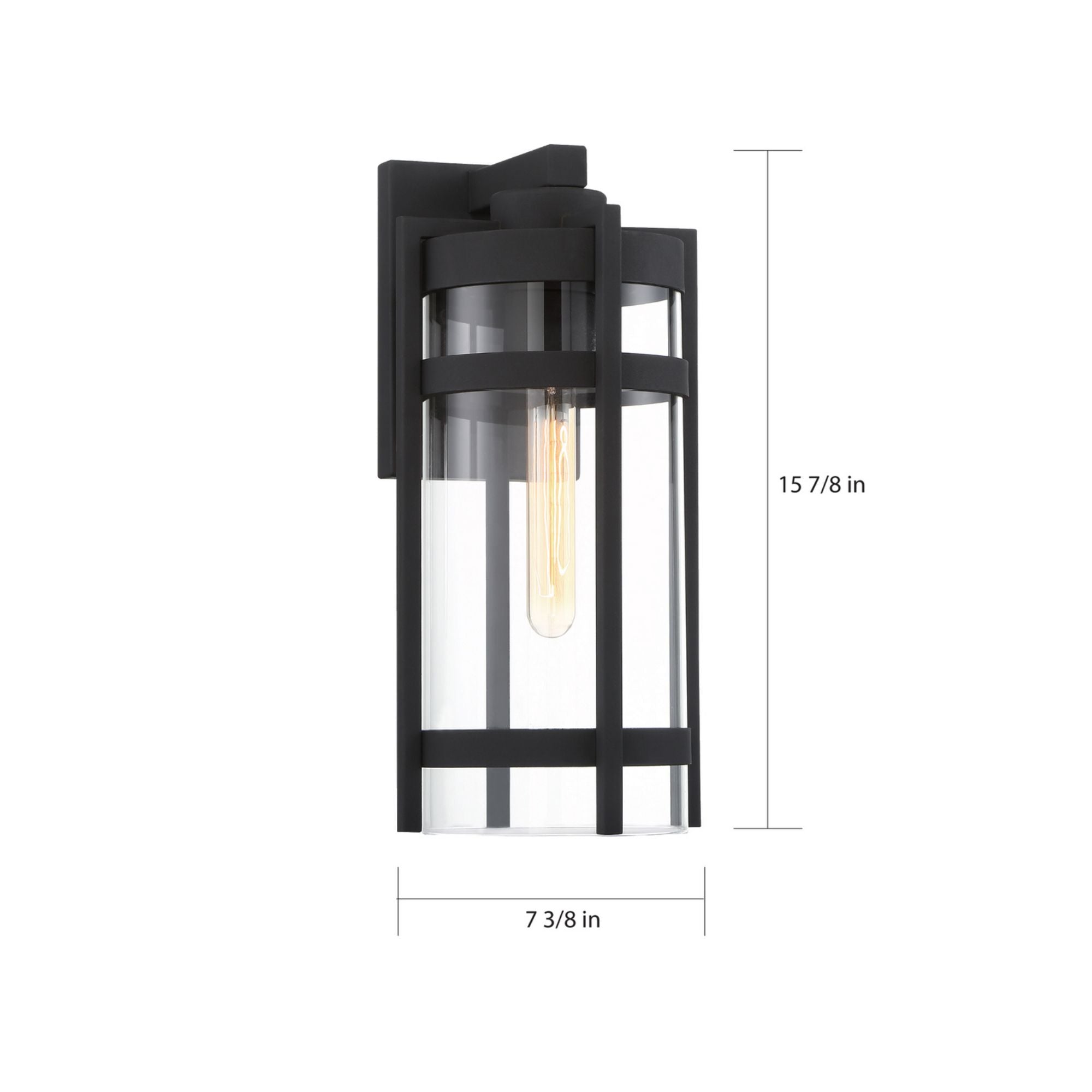 TofIn.o 16 In. Outdoor Wall Light Black Finish - Bees Lighting