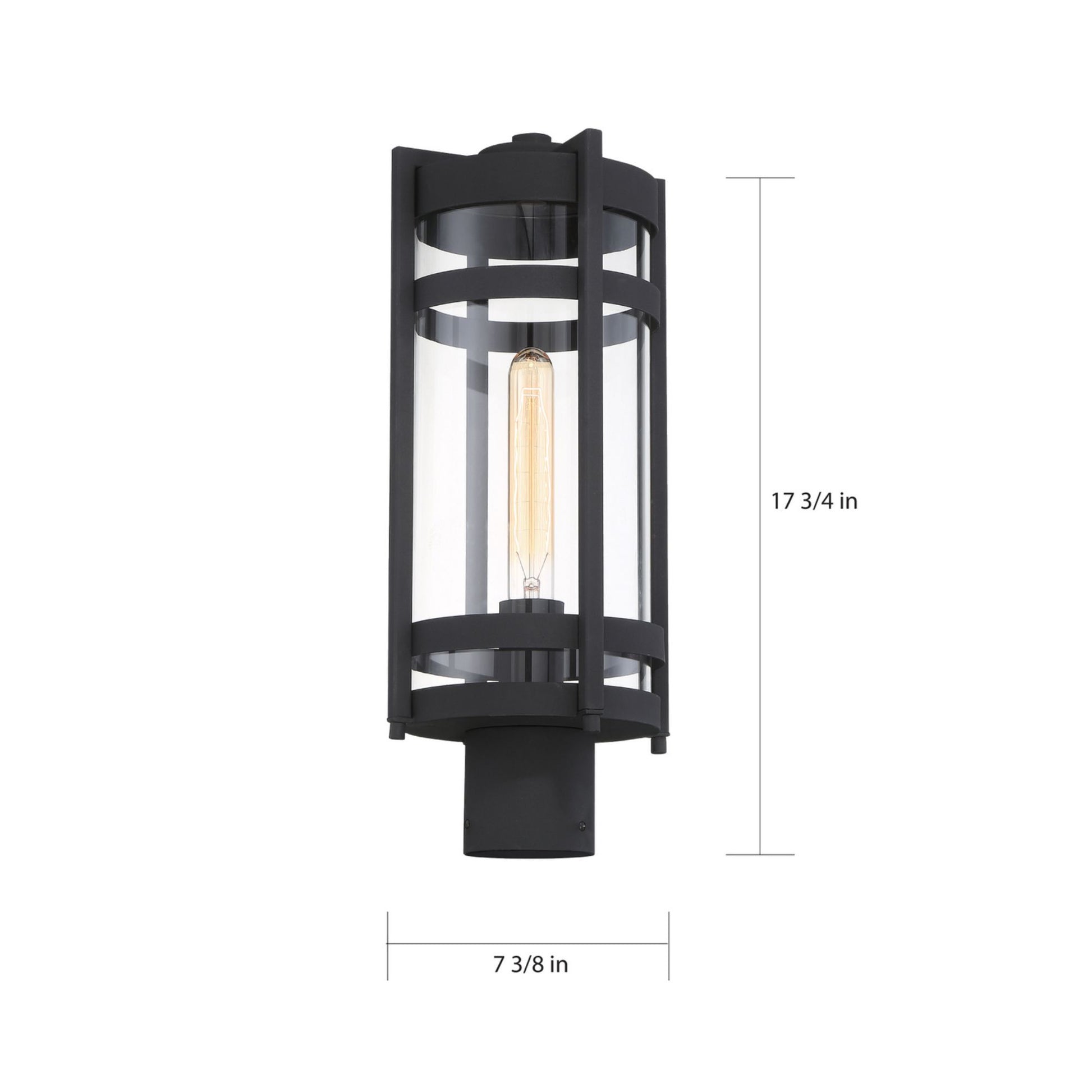 TofIno 18" Lantern Head Black finish - Bees Lighting