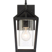 Hopewell Outdoor Wall Light Black Finish, Clear Seeded Glass - Bees Lighting