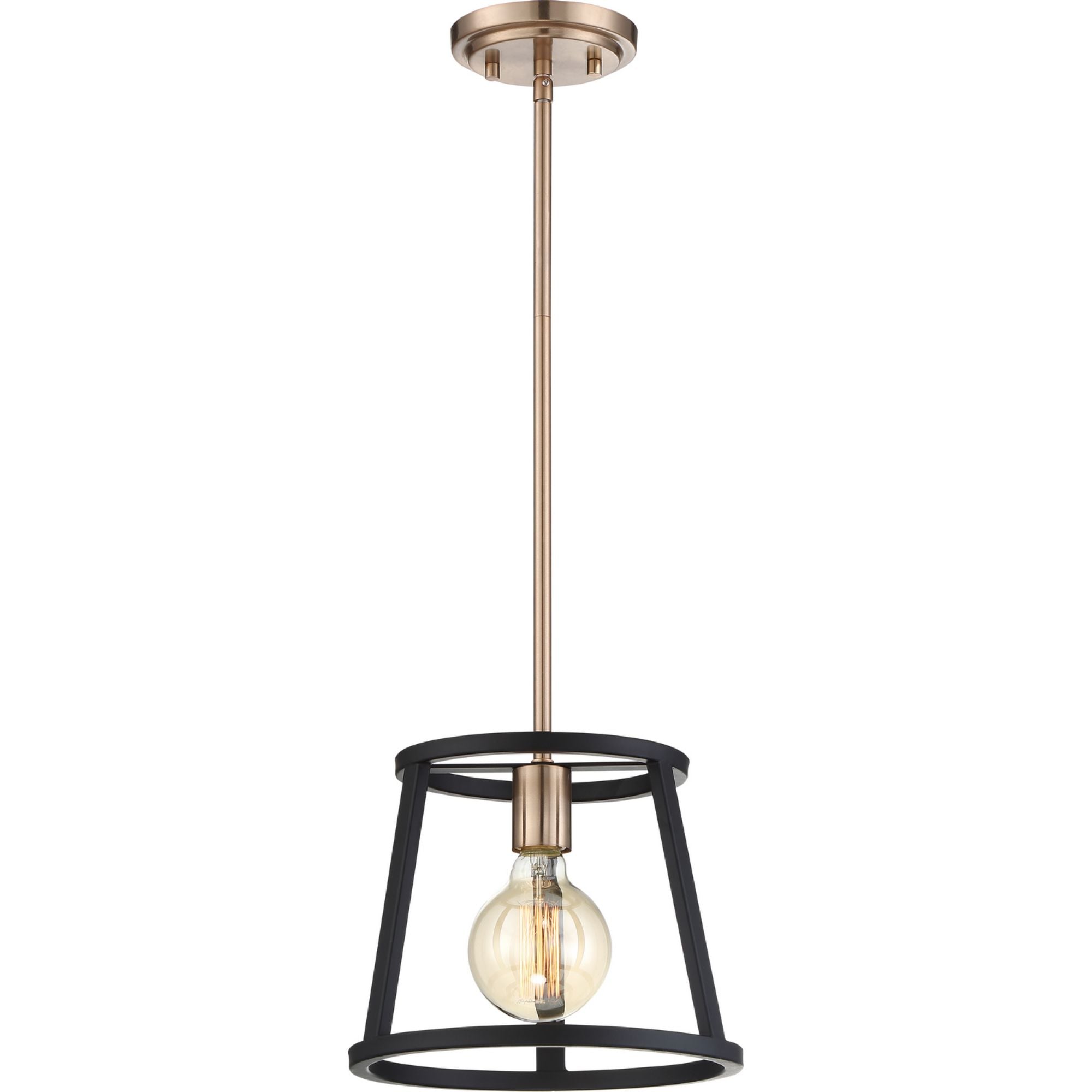 Chassis 10" Mini Pendant, Brass Finish - Bees Lighting