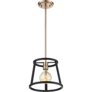 Chassis Pendant Light Copper Brushed Brass and Matte Black Finish - Bees Lighting