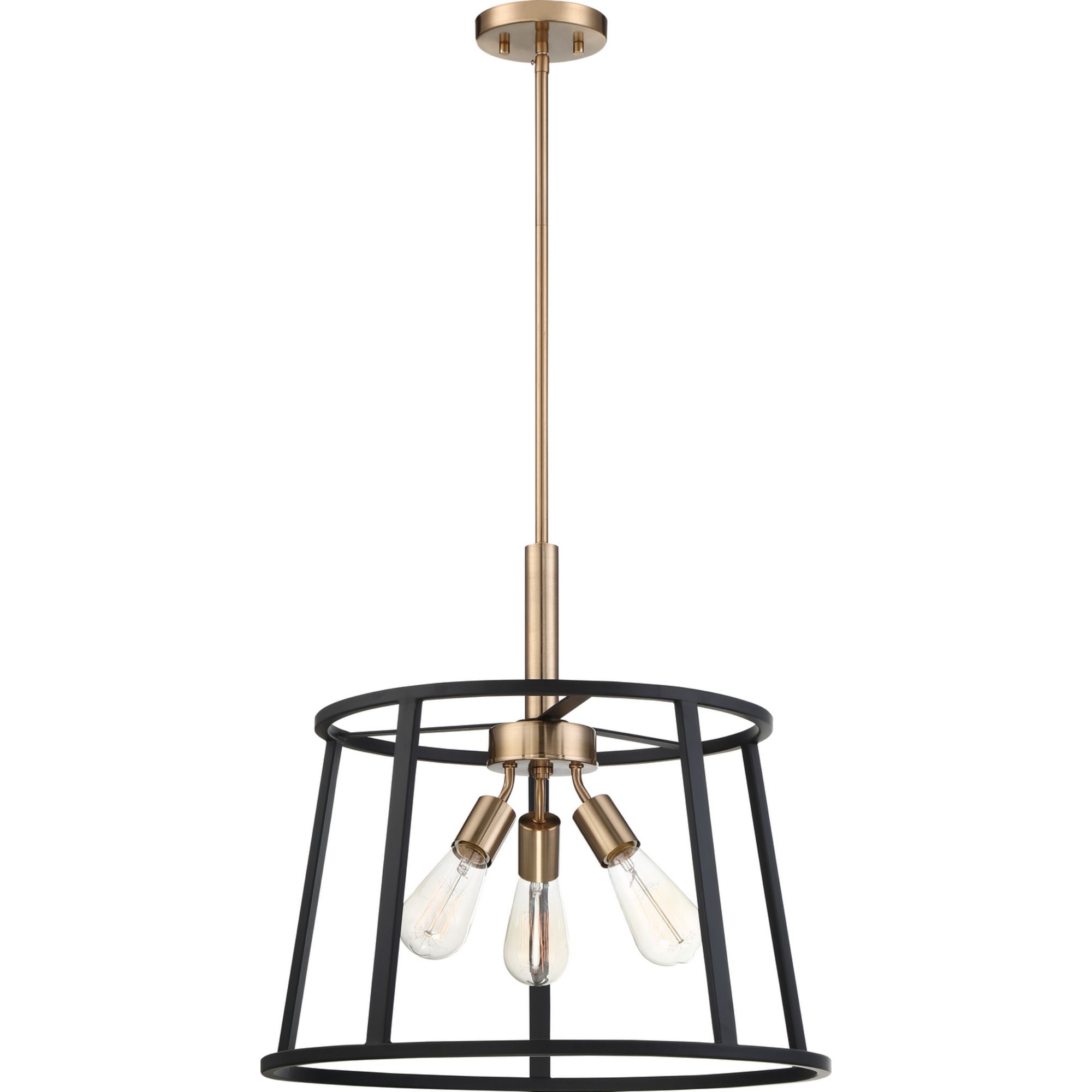 Chassis 20" 3 Lights Pendant, Brass Finish - Bees Lighting