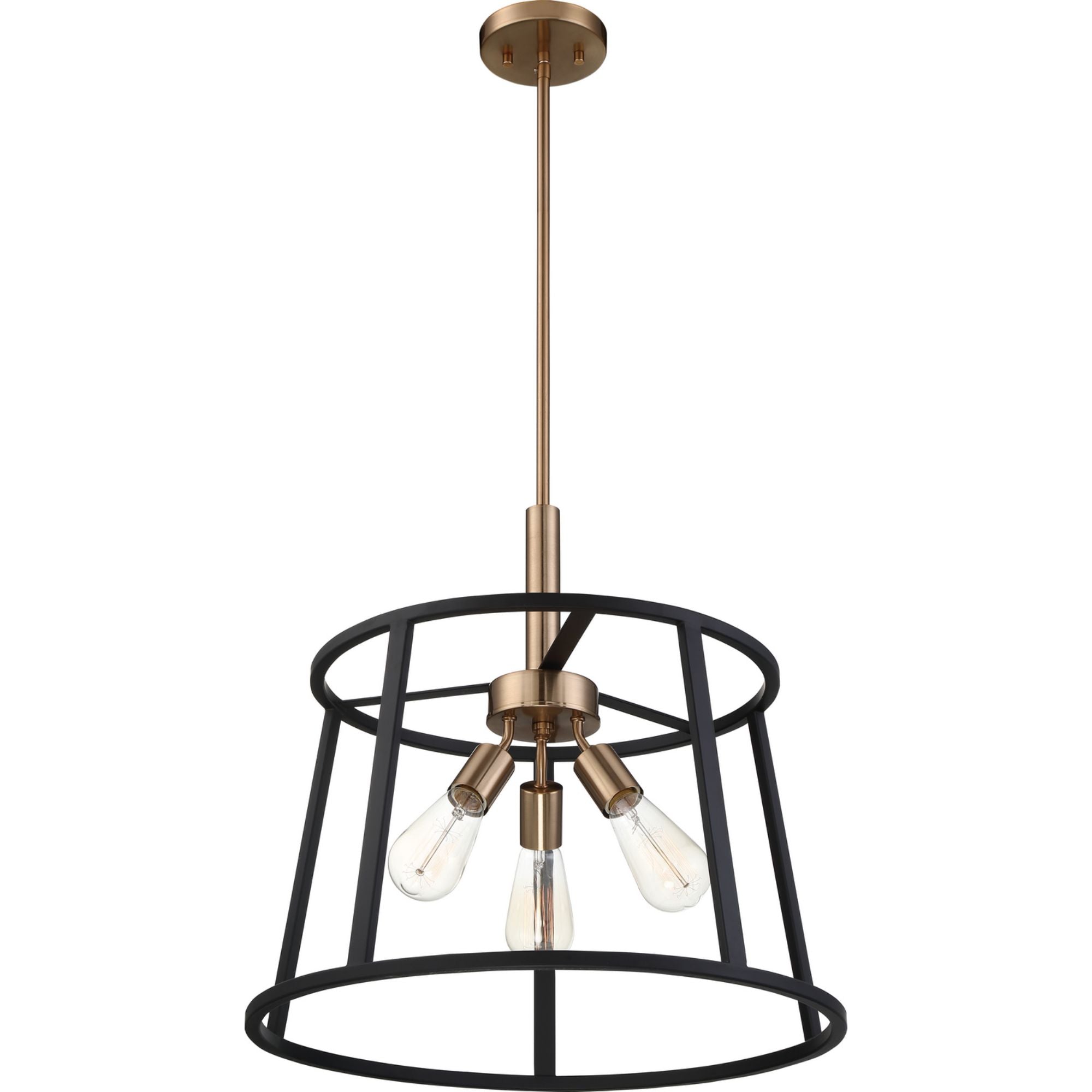 Chassis 20" 3 Lights Pendant, Brass Finish - Bees Lighting