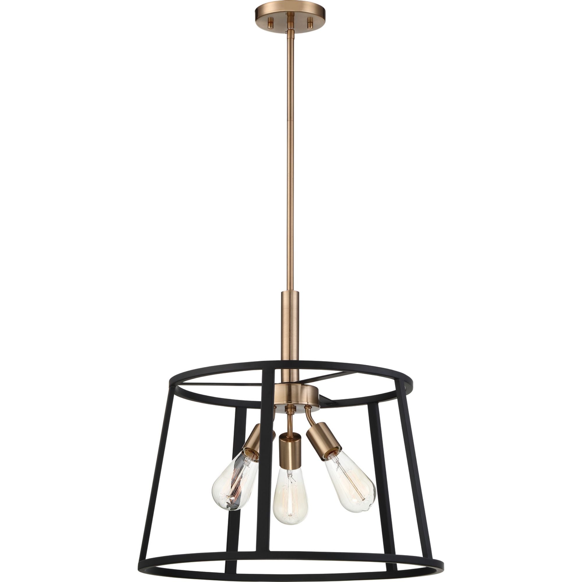 Chassis 20" 3 Lights Pendant, Brass Finish - Bees Lighting