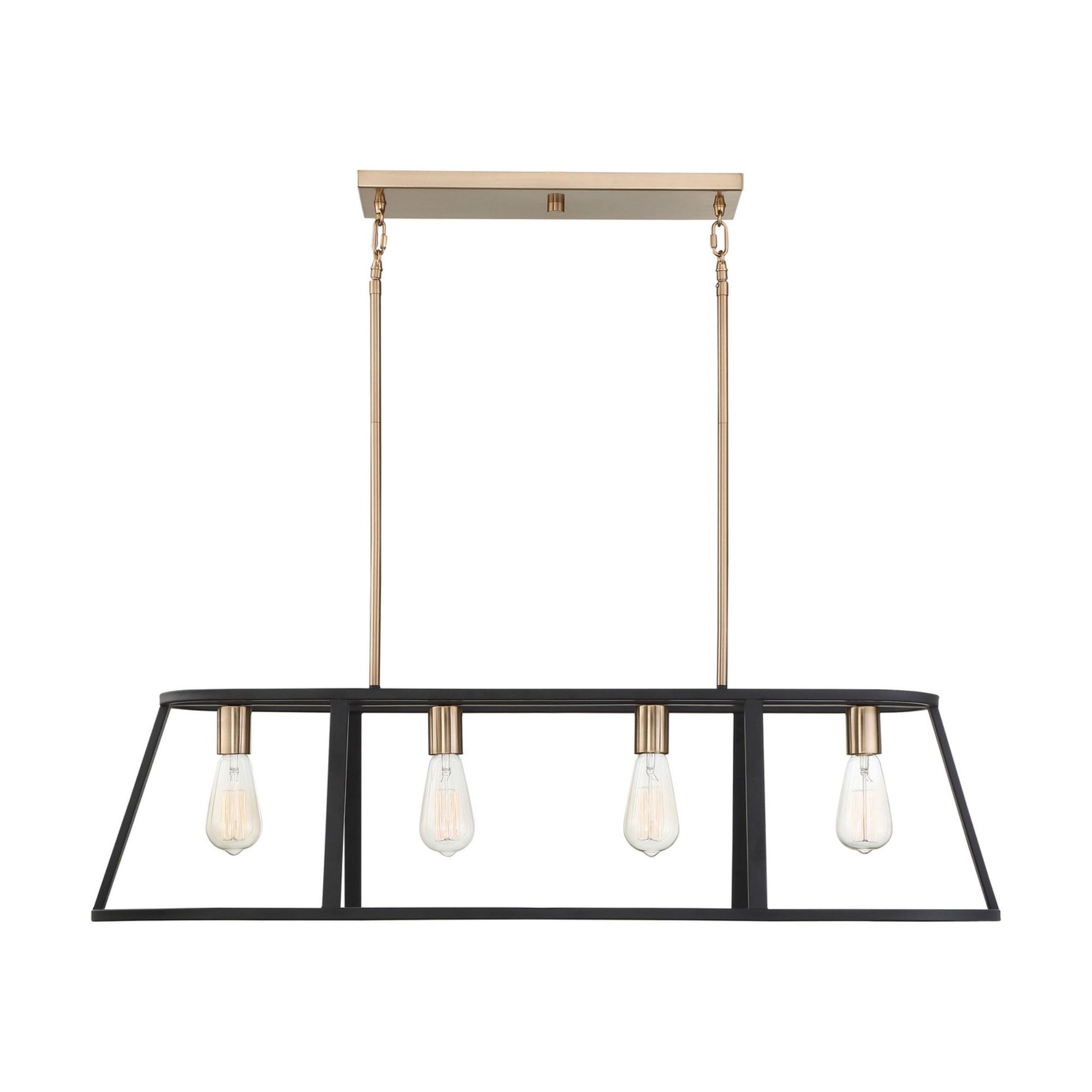 Chassis 40" 4 Lights Pendant, Brass Finish - Bees Lighting