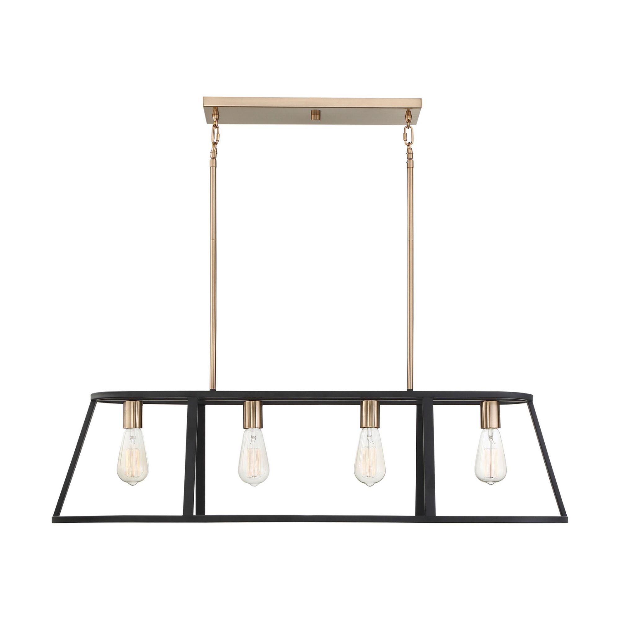 Chassis 40" 4 Lights Pendant, Brass Finish - Bees Lighting