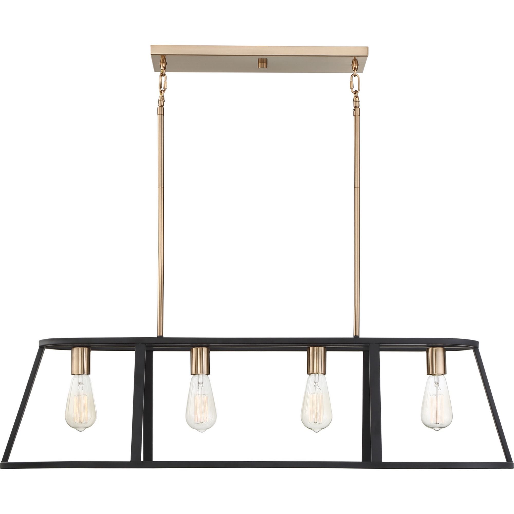 Chassis 40" 4 Lights Pendant, Brass Finish - Bees Lighting