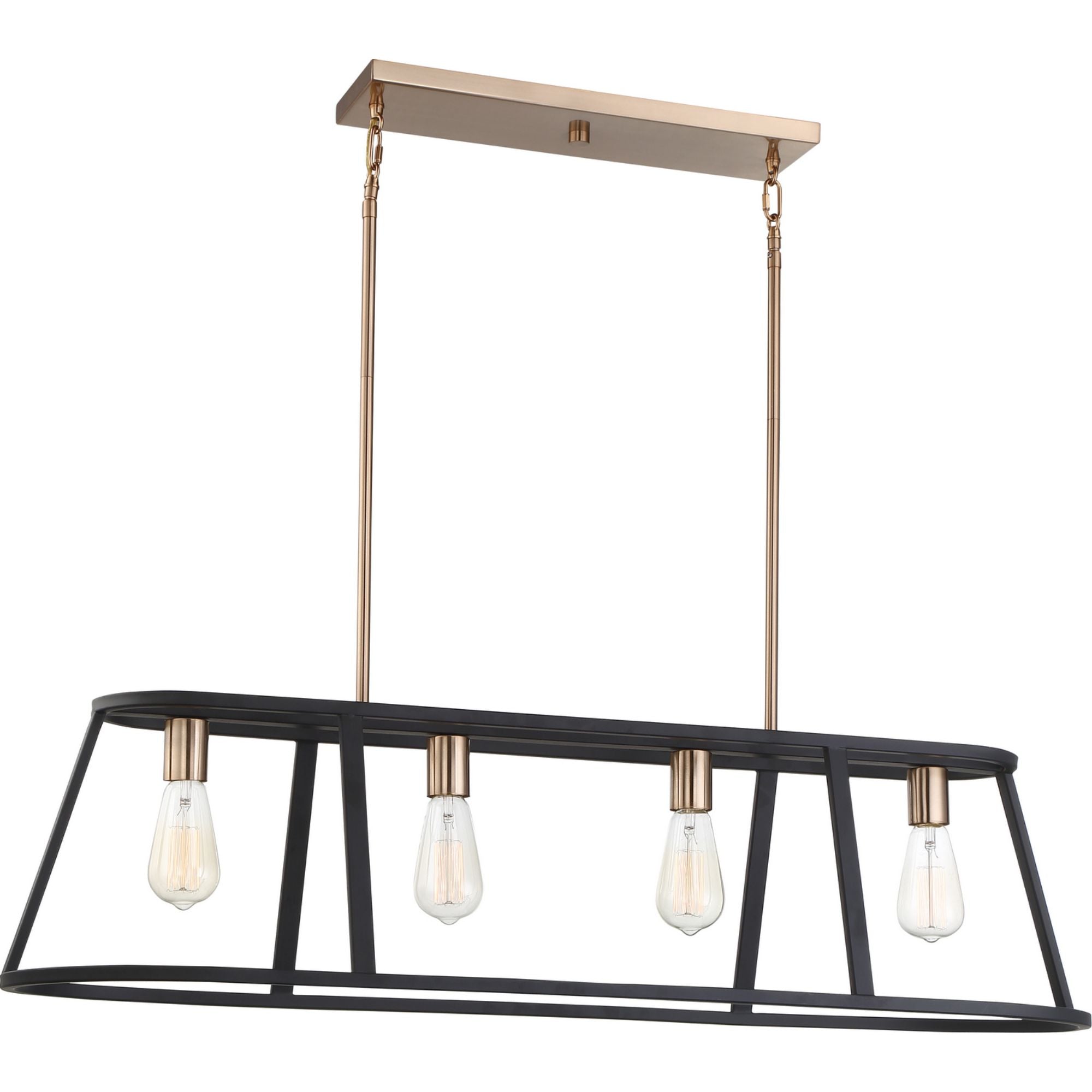 Chassis 40" 4 Lights Pendant, Brass Finish - Bees Lighting