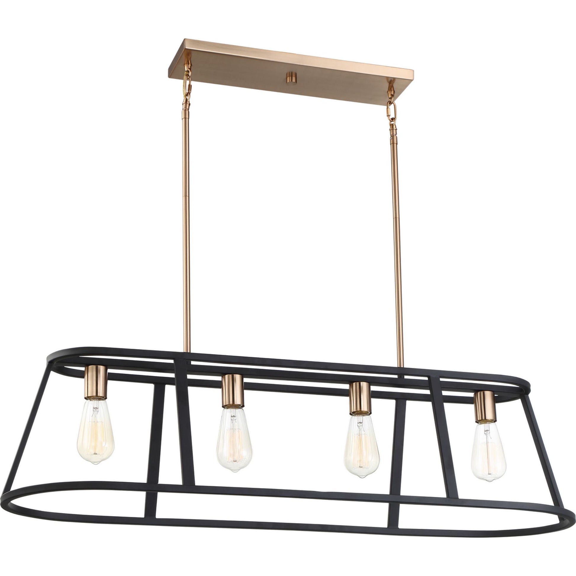 Chassis 40" 4 Lights Pendant, Brass Finish - Bees Lighting