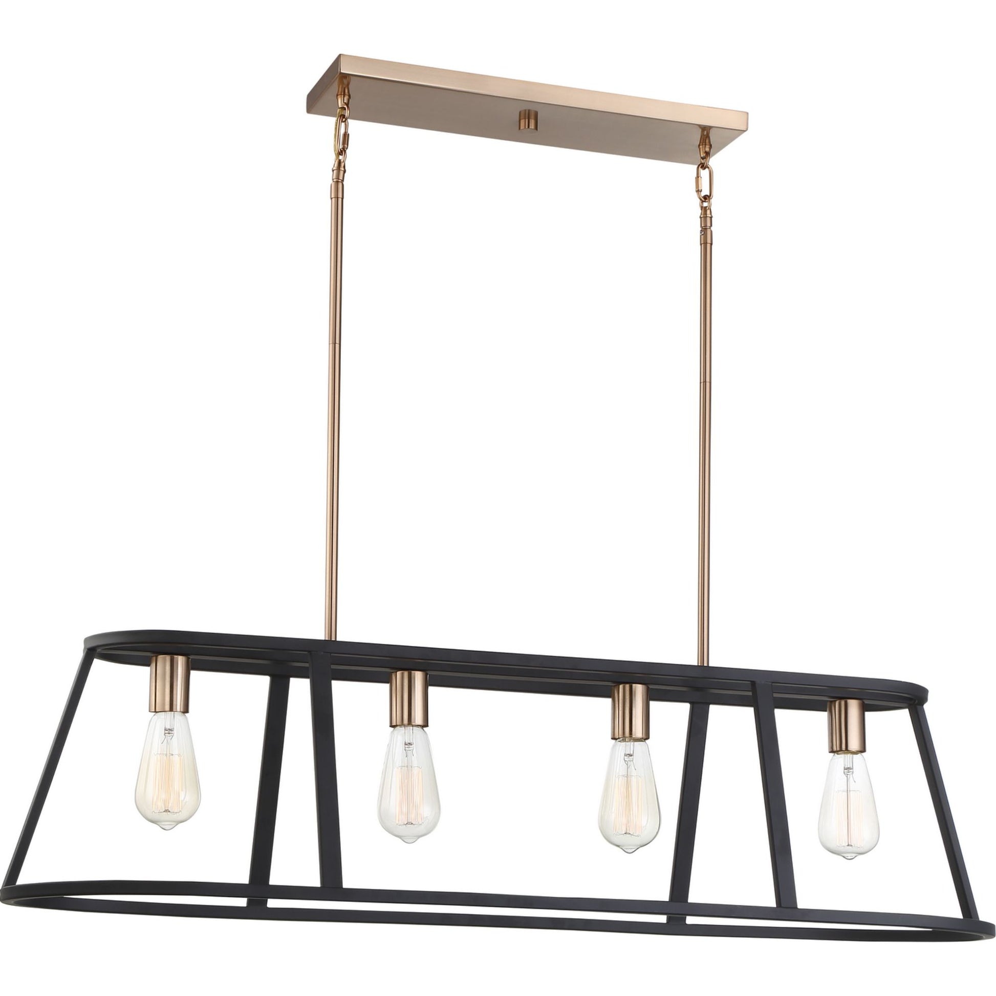 Chassis 40" 4 Lights Pendant, Brass Finish - Bees Lighting