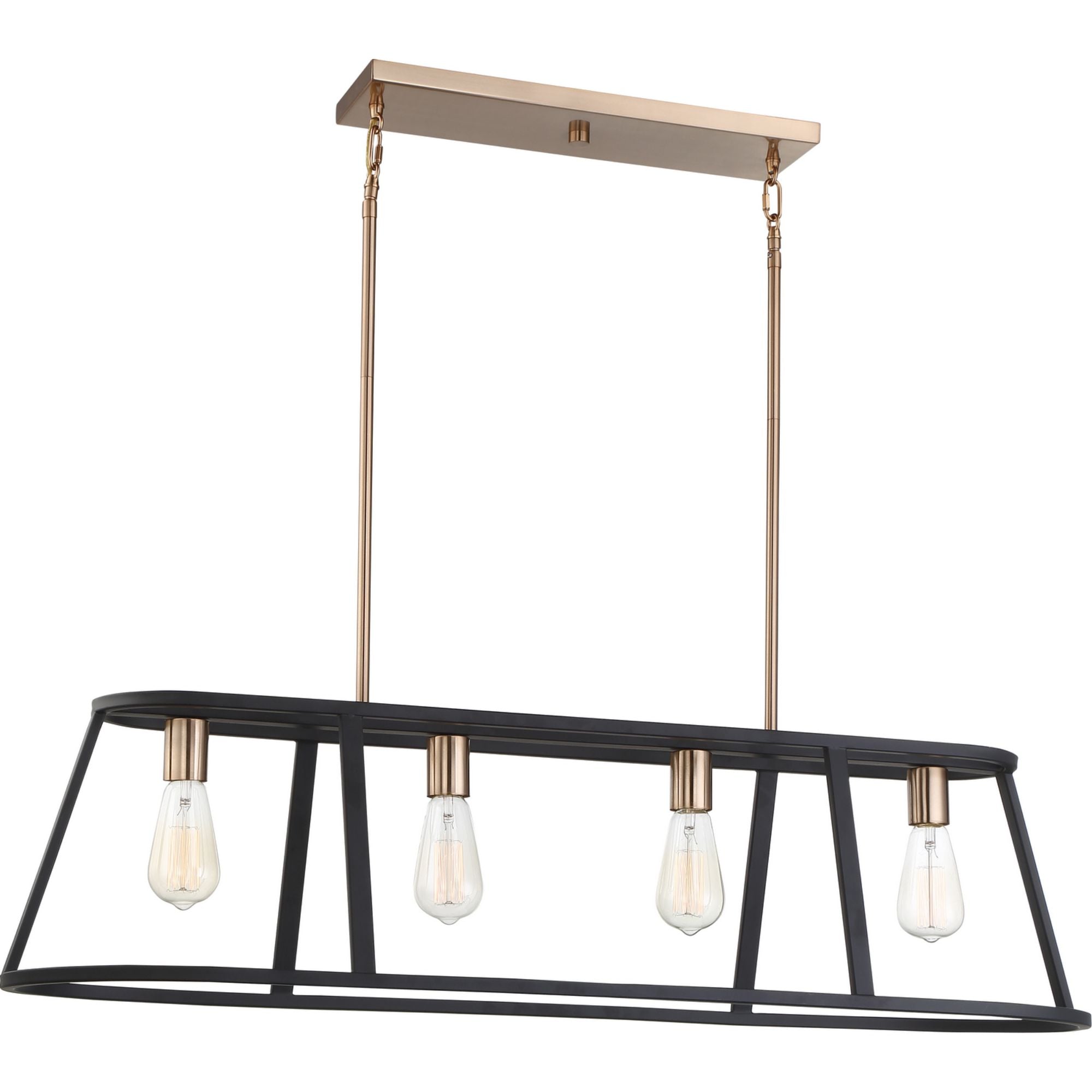 Chassis 40" 4 Lights Pendant, Brass Finish - Bees Lighting