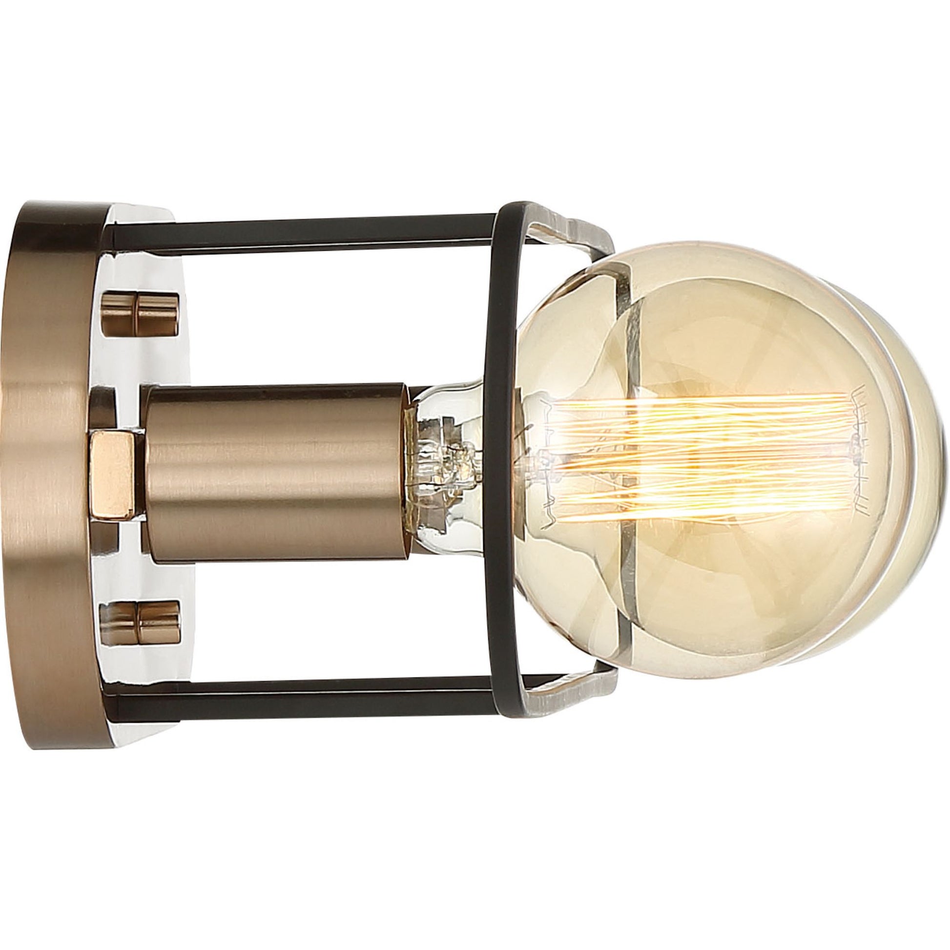 Chassis 16" 2 Lights Bath Vanity, Brass Finish - Bees Lighting