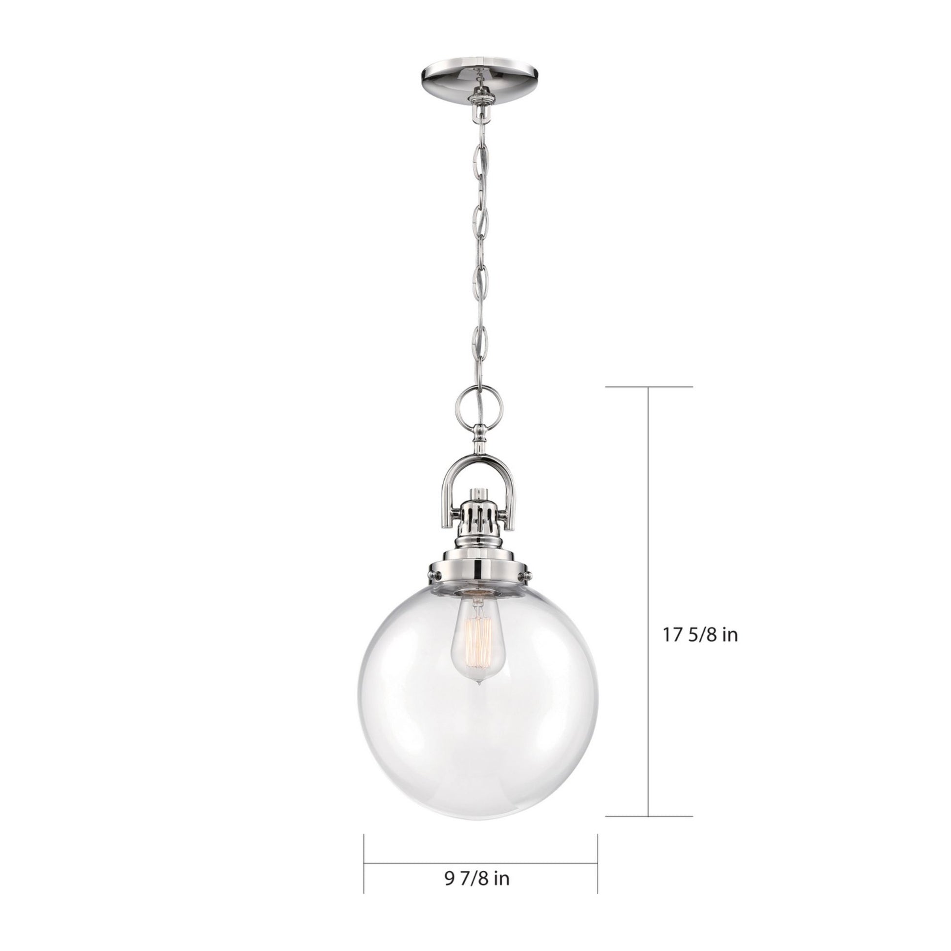 Skyloft 10" Pendant, Nickel Finish - Bees Lighting