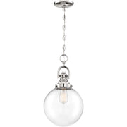 Skyloft 10 in. 1 Light Pendant Light, Clear Glass - Bees Lighting